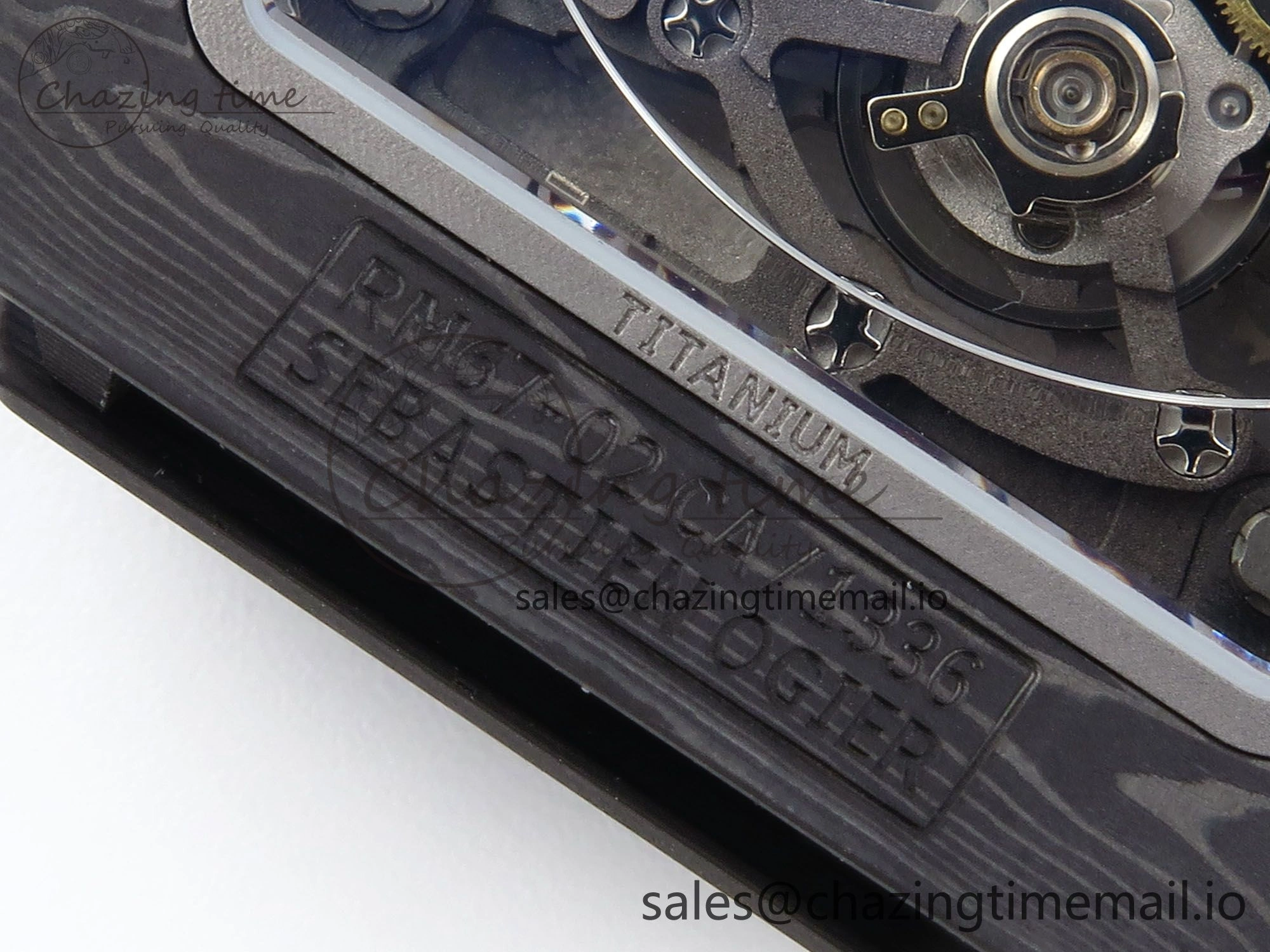 Custom Made RM67-02 Black NTPT France Dial on Blue Nylon strap CRMA7 Clone