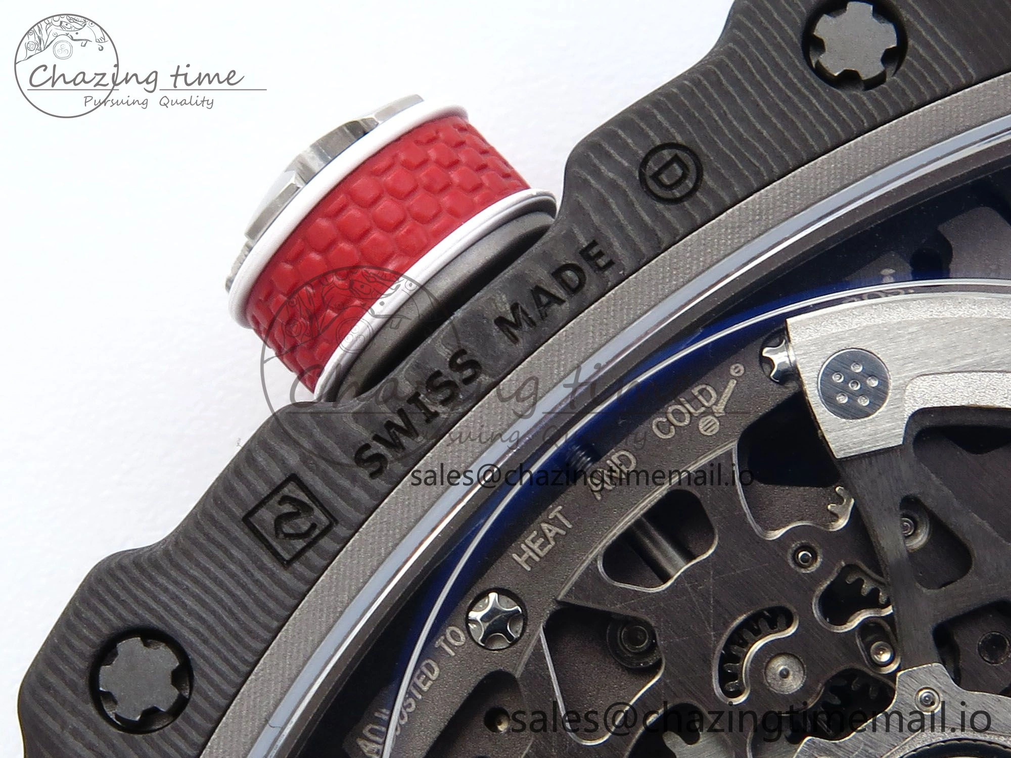 Custom Made RM67-02 Black NTPT France Dial on Blue Nylon strap CRMA7 Clone