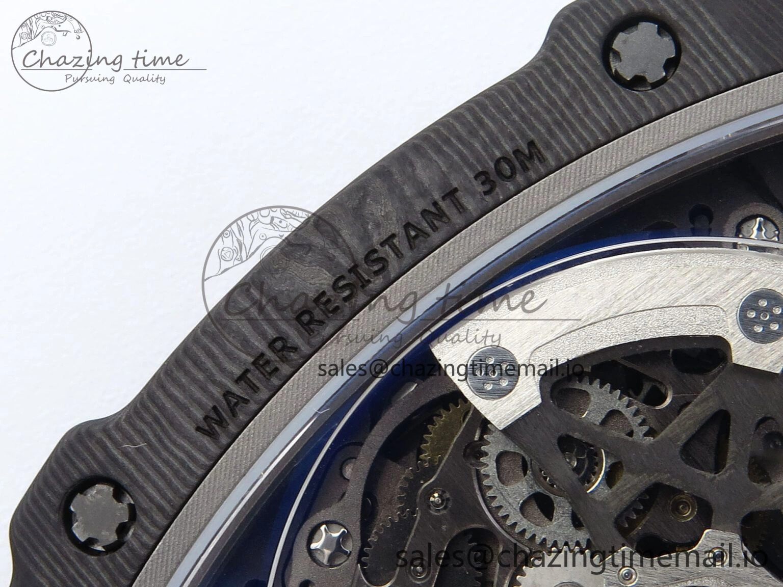 Custom Made RM67-02 Black NTPT France Dial on Blue Nylon strap CRMA7 Clone