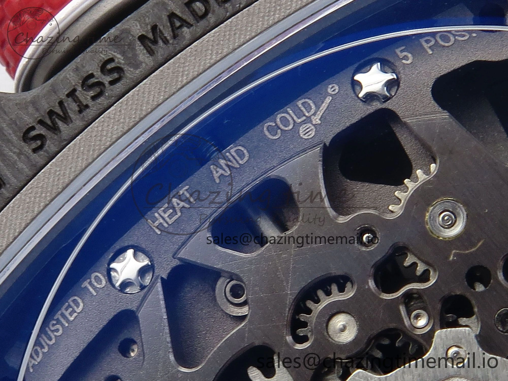 Custom Made RM67-02 Black NTPT France Dial on Blue Nylon strap CRMA7 Clone
