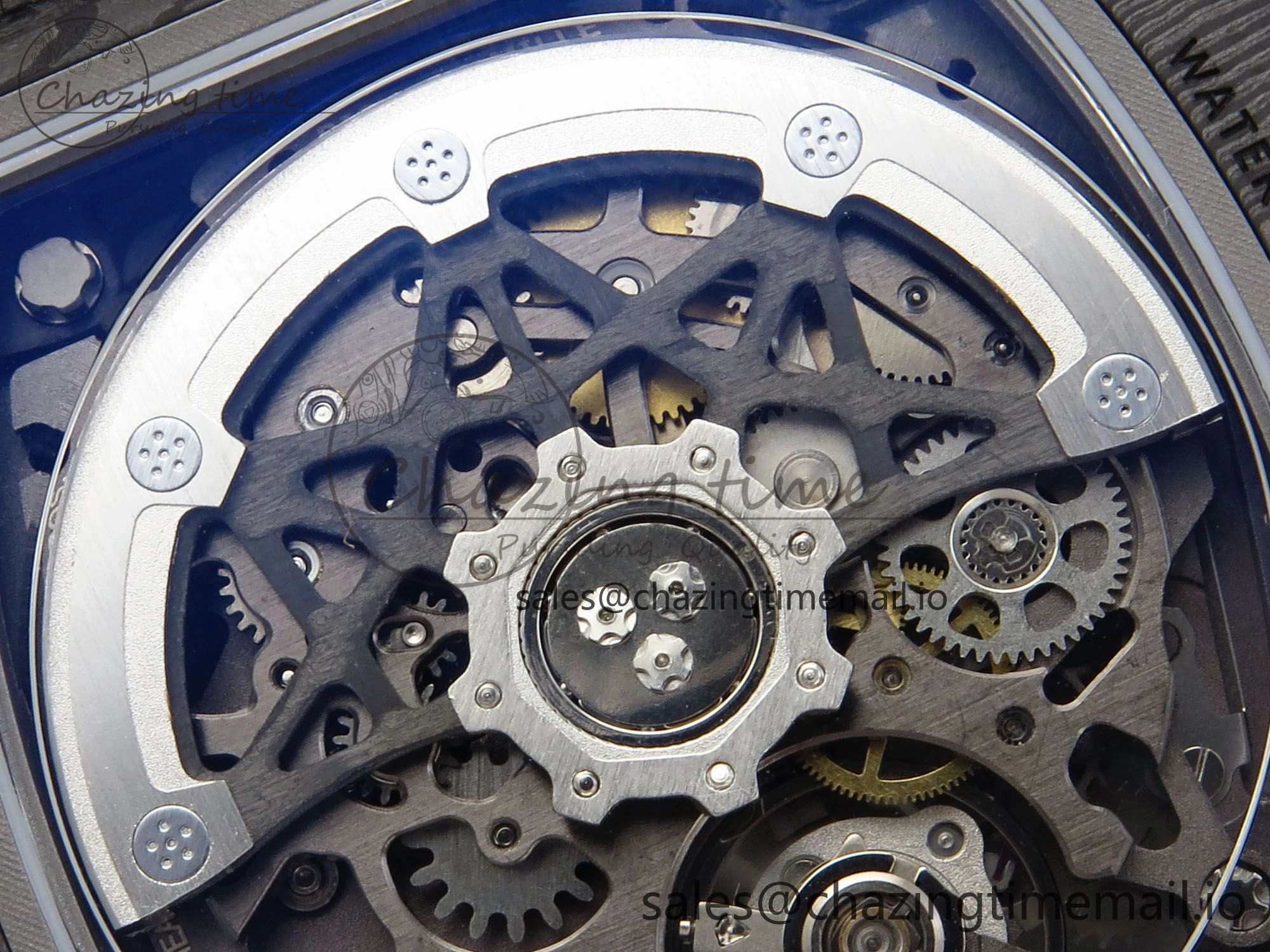 Custom Made RM67-02 Black NTPT France Dial on Blue Nylon strap CRMA7 Clone