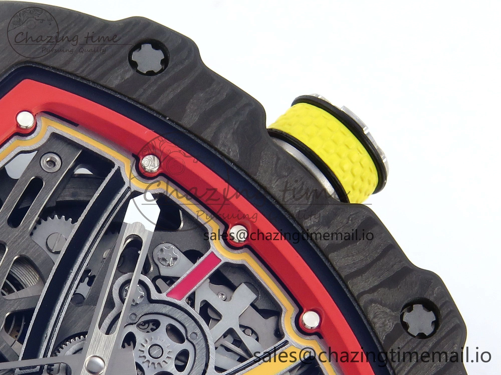 Custom Made RM67-02 Black NTPT Germany Dial on Blue Nylon strap CRMA7 Clone