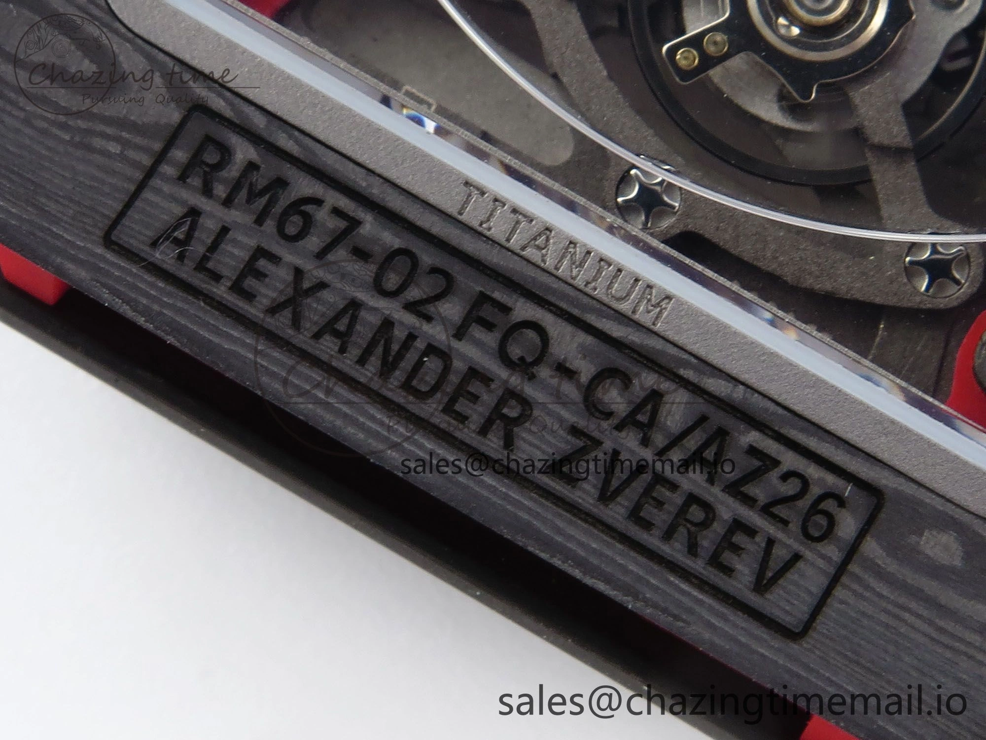 Custom Made RM67-02 Black NTPT Germany Dial on Blue Nylon strap CRMA7 Clone