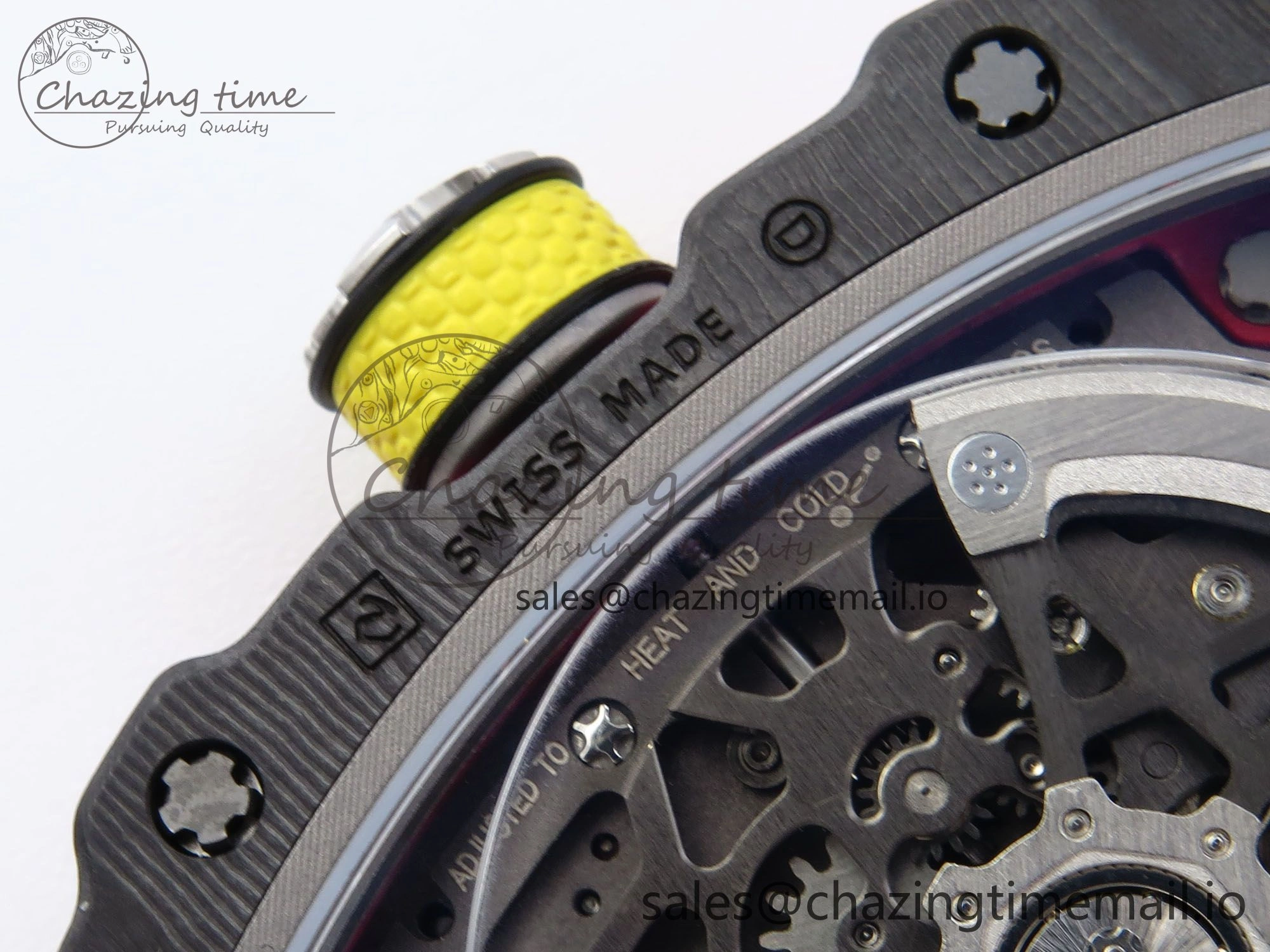 Custom Made RM67-02 Black NTPT Germany Dial on Blue Nylon strap CRMA7 Clone