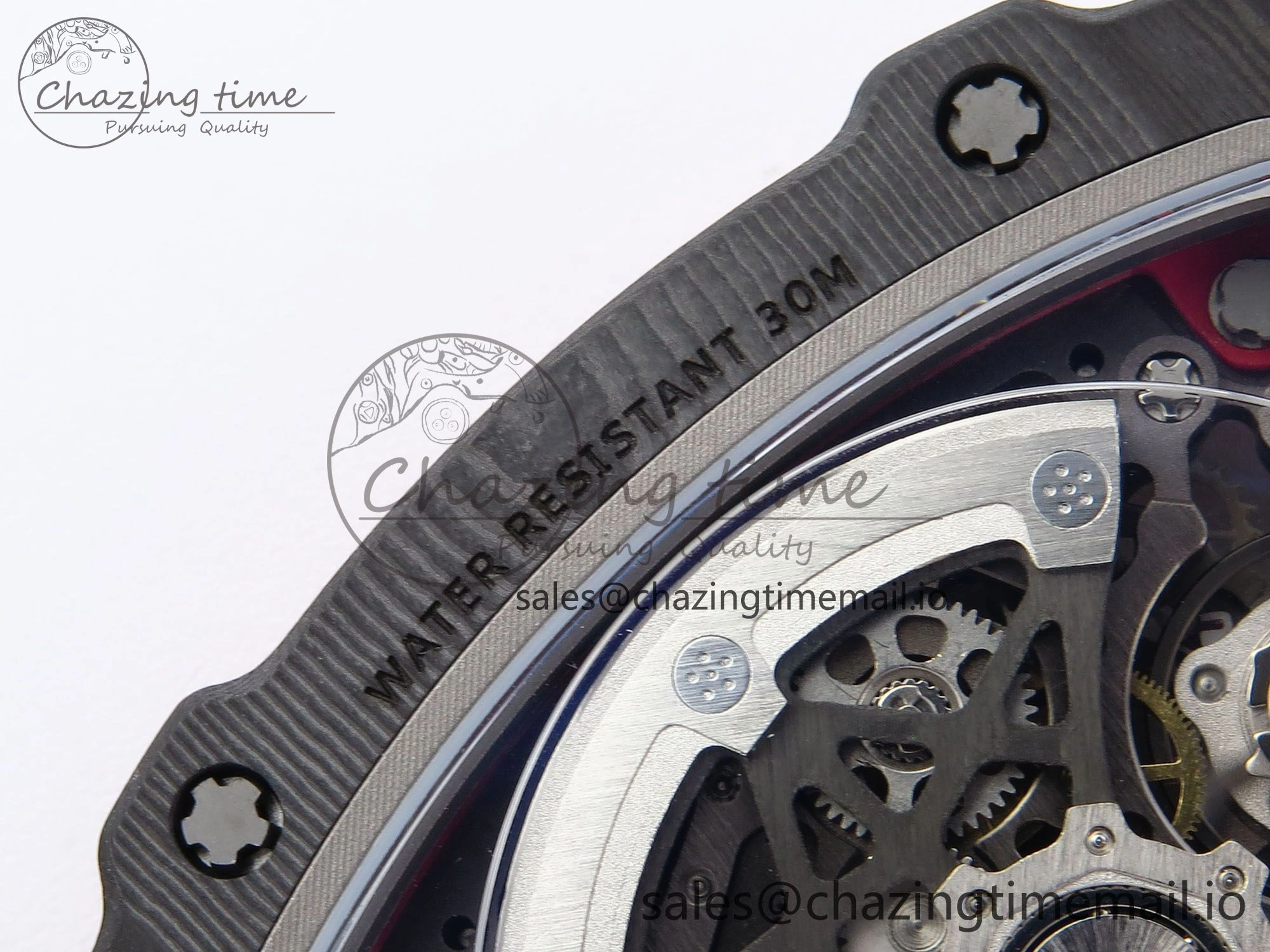 Custom Made RM67-02 Black NTPT Germany Dial on Blue Nylon strap CRMA7 Clone