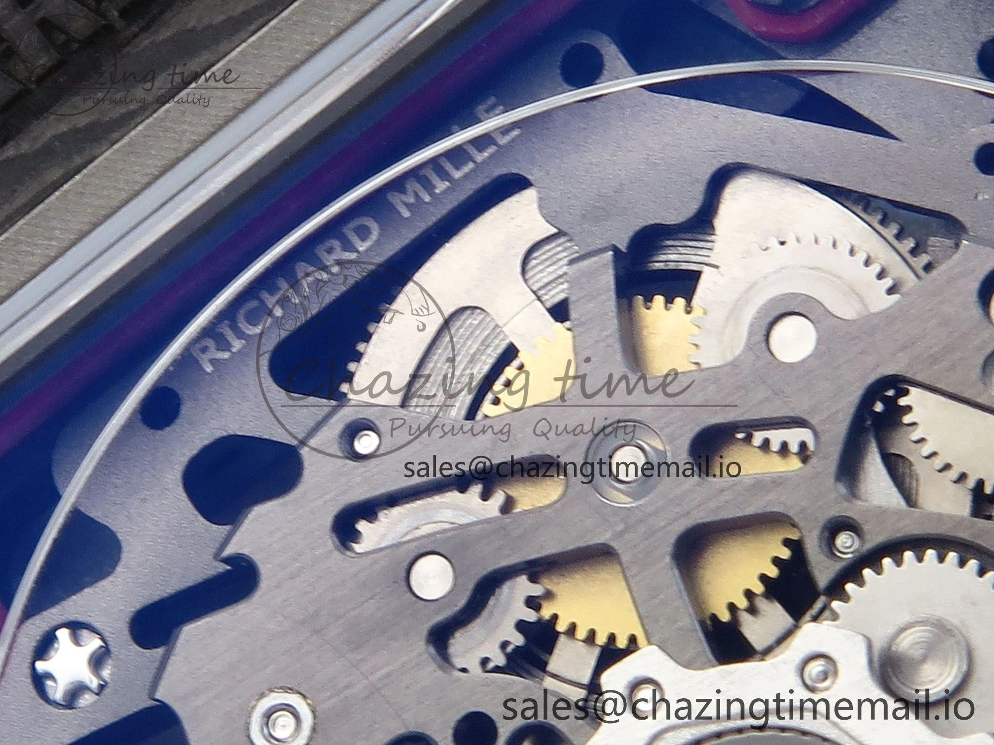 Custom Made RM67-02 Black NTPT Germany Dial on Blue Nylon strap CRMA7 Clone