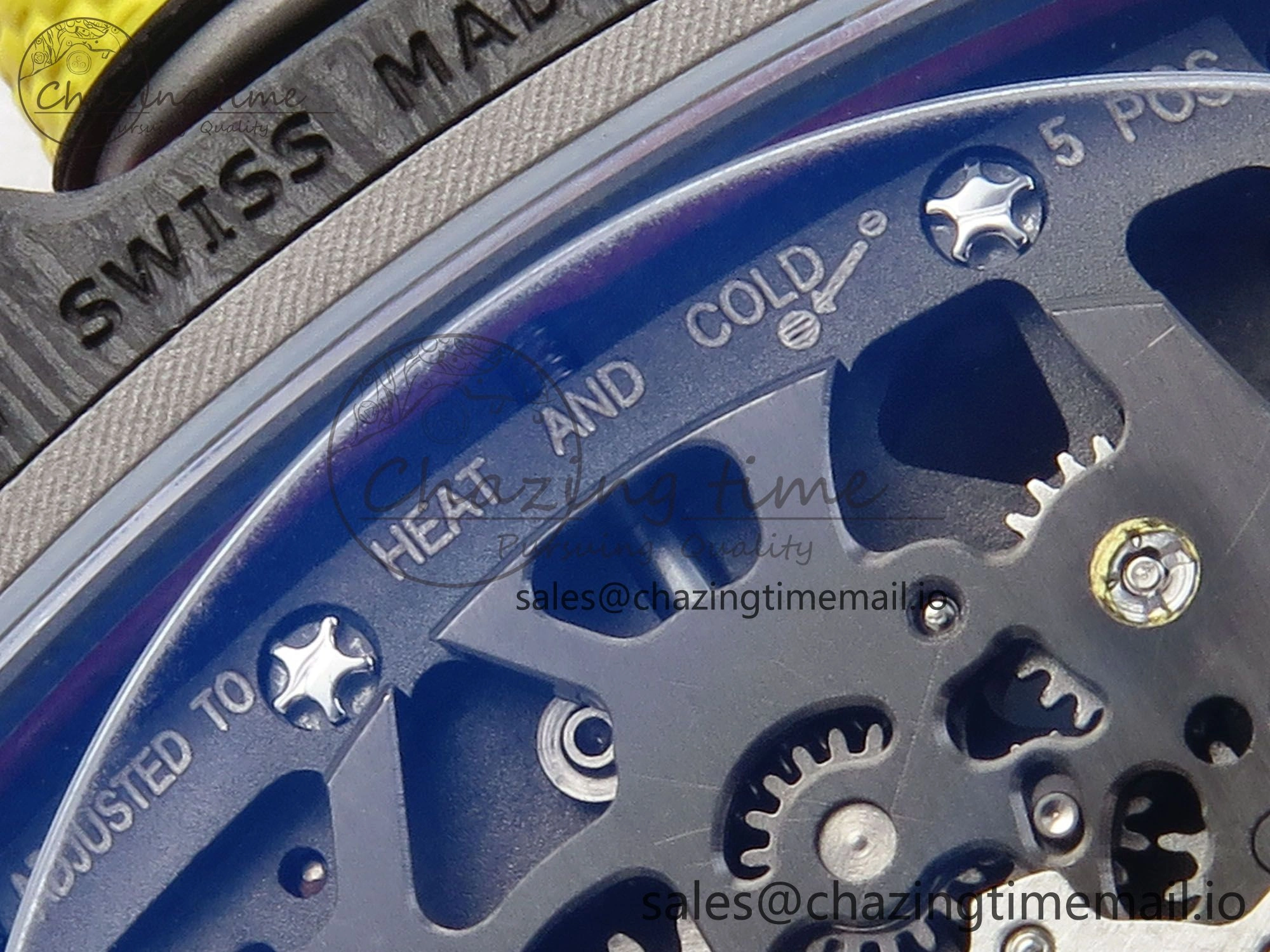 Custom Made RM67-02 Black NTPT Germany Dial on Blue Nylon strap CRMA7 Clone