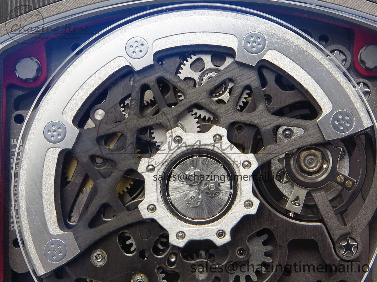 Custom Made RM67-02 Black NTPT Germany Dial on Blue Nylon strap CRMA7 Clone