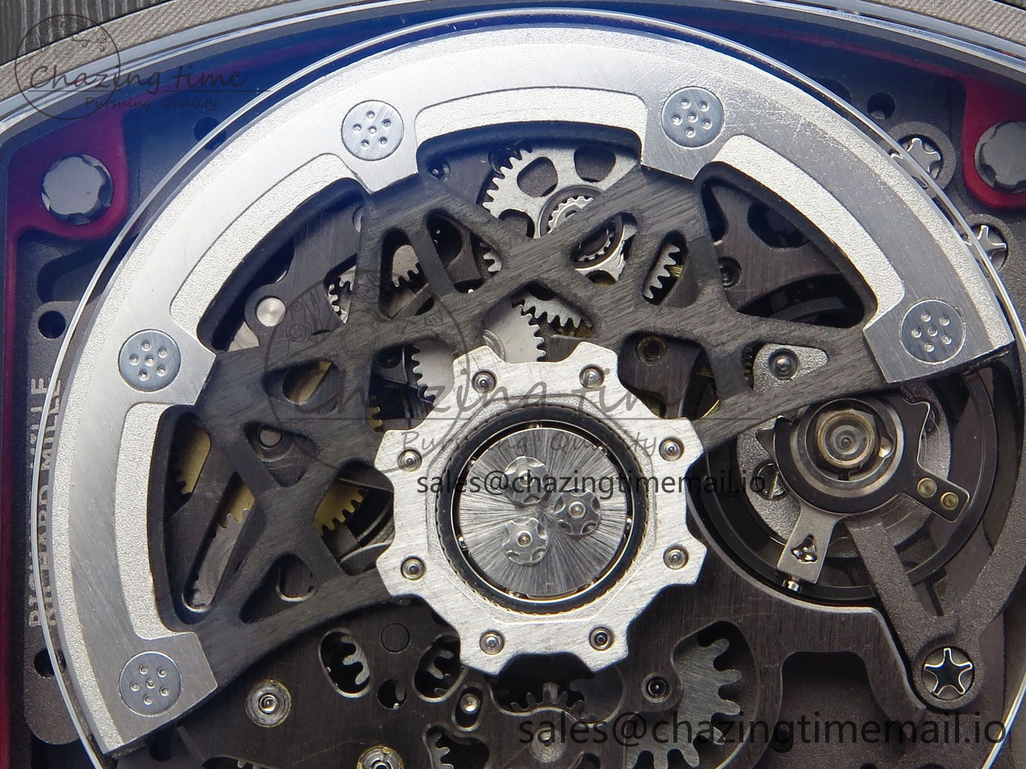 Custom Made RM67-02 Black NTPT Germany Dial on Blue Nylon strap CRMA7 Clone