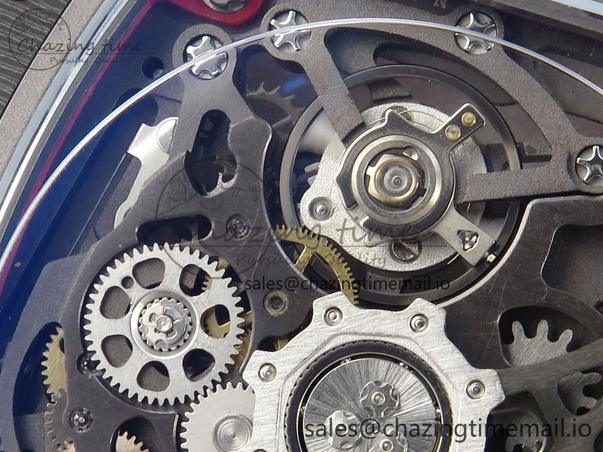 Custom Made RM67-02 Black NTPT Germany Dial on Blue Nylon strap CRMA7 Clone