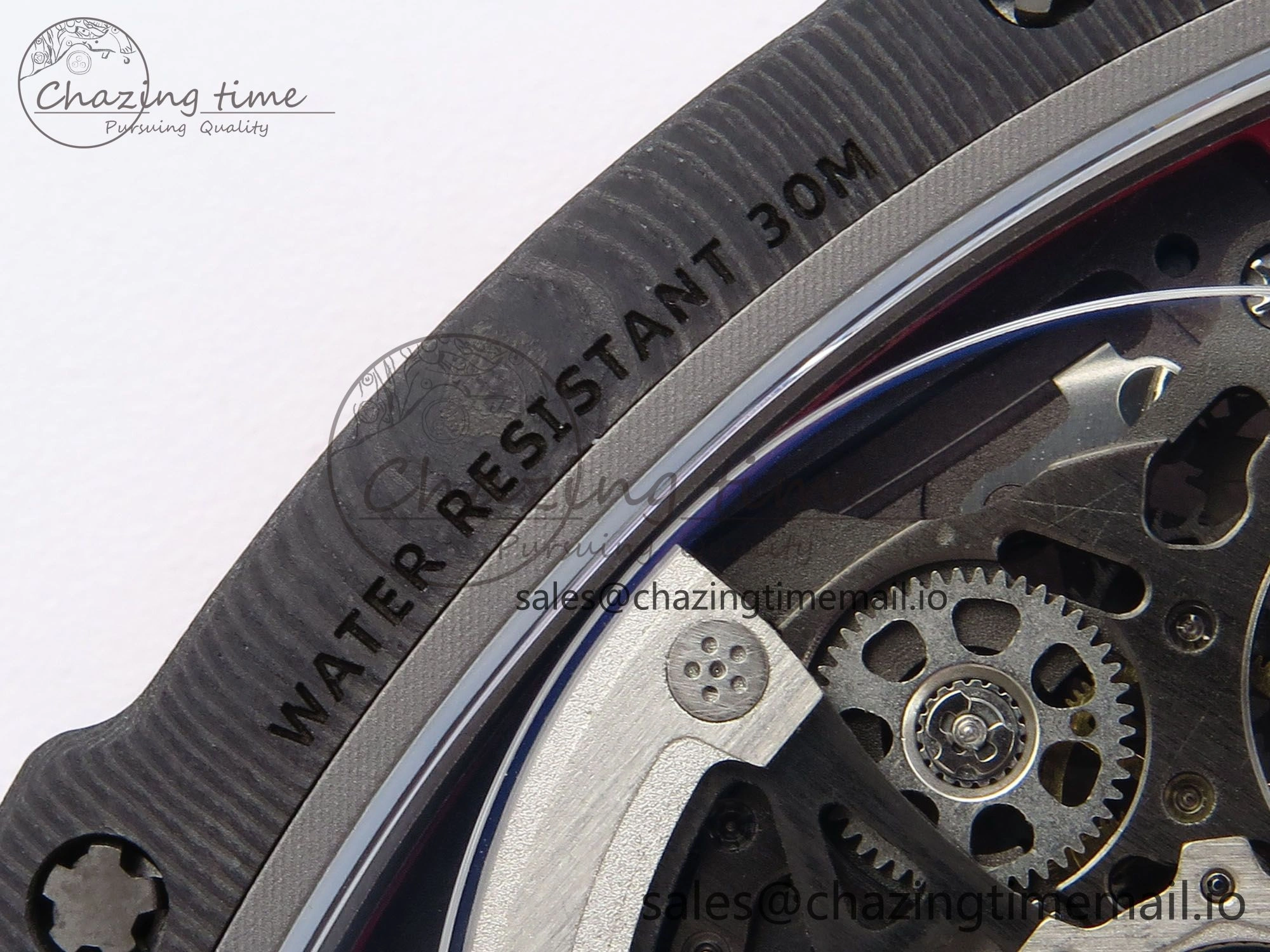 Custom Made RM67-02 Black NTPT Germany Dial on Red Nylon strap CRMA7 Clone