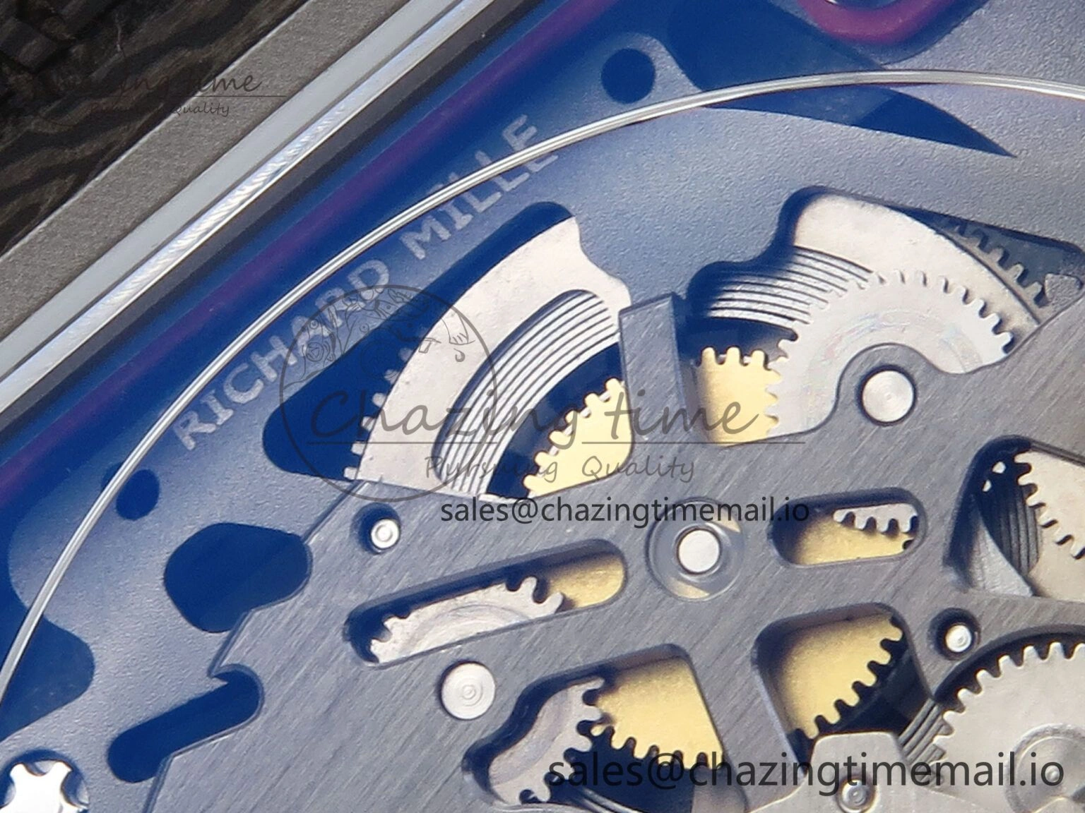 Custom Made RM67-02 Black NTPT Germany Dial on Red Nylon strap CRMA7 Clone