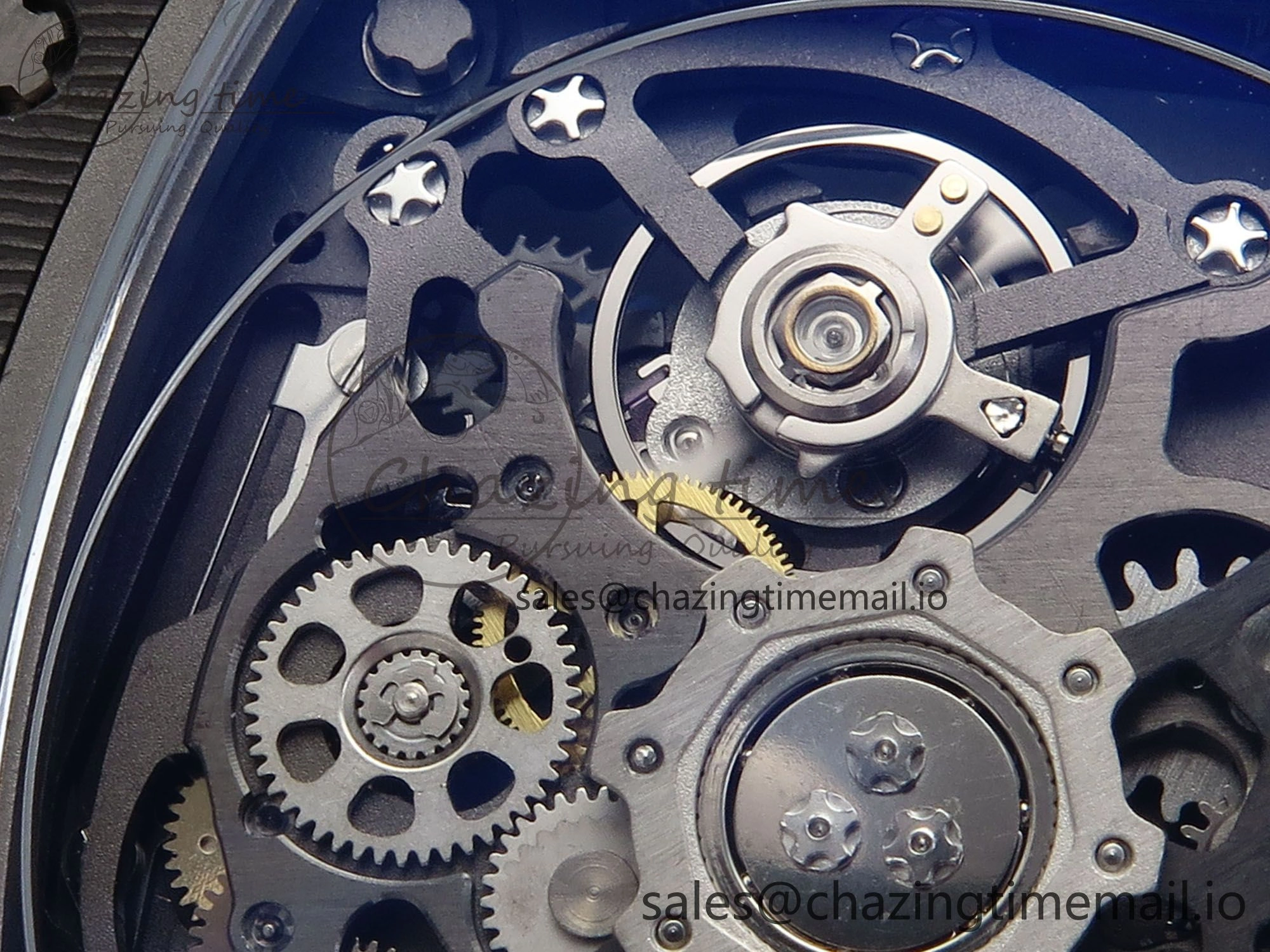 Custom Made RM67-02 Black NTPT Italy Dial on White Nylon strap CRMA7 Clone