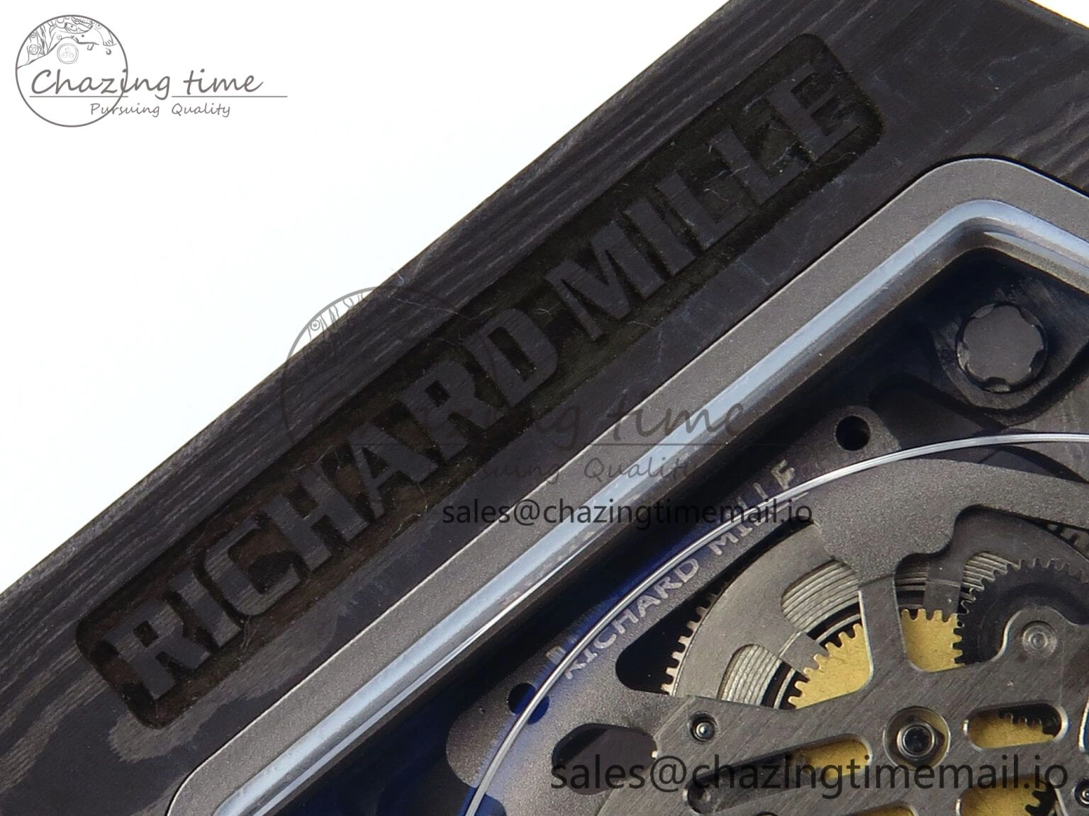 Custom Made RM67-02 Black NTPT Italy Dial on White Nylon strap CRMA7 Clone