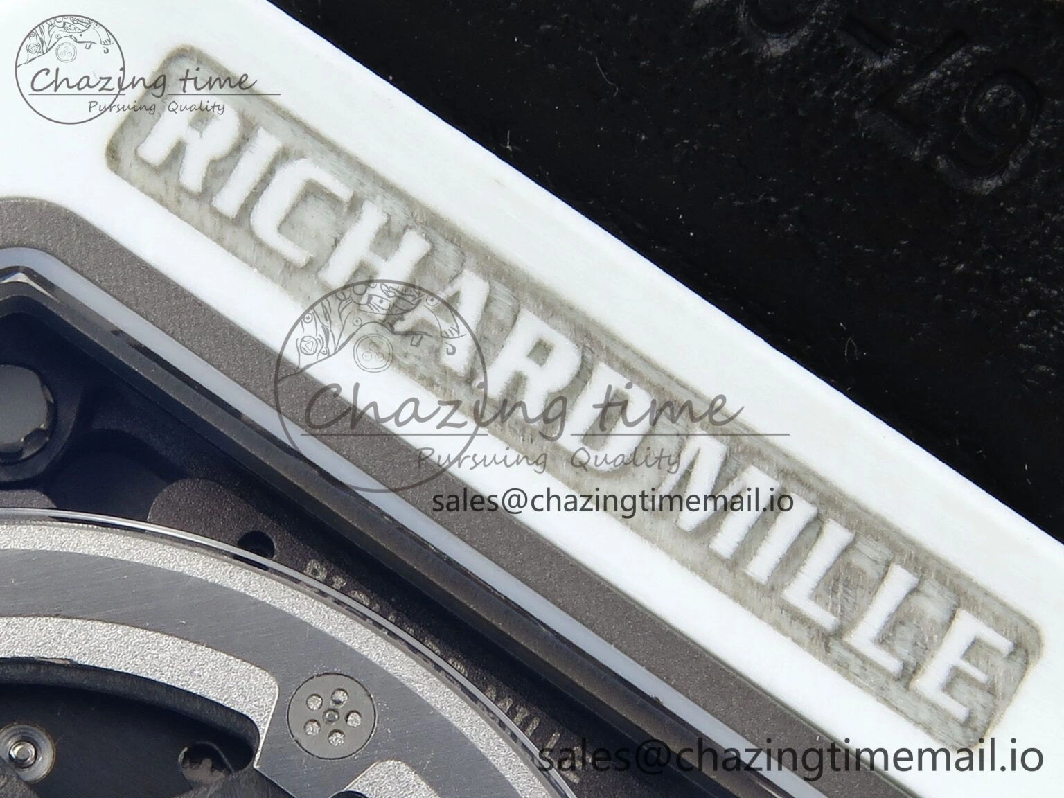 Custom Made RM67-02 White NTPT France Dial on Blue Nylon strap CRMA7 Clone