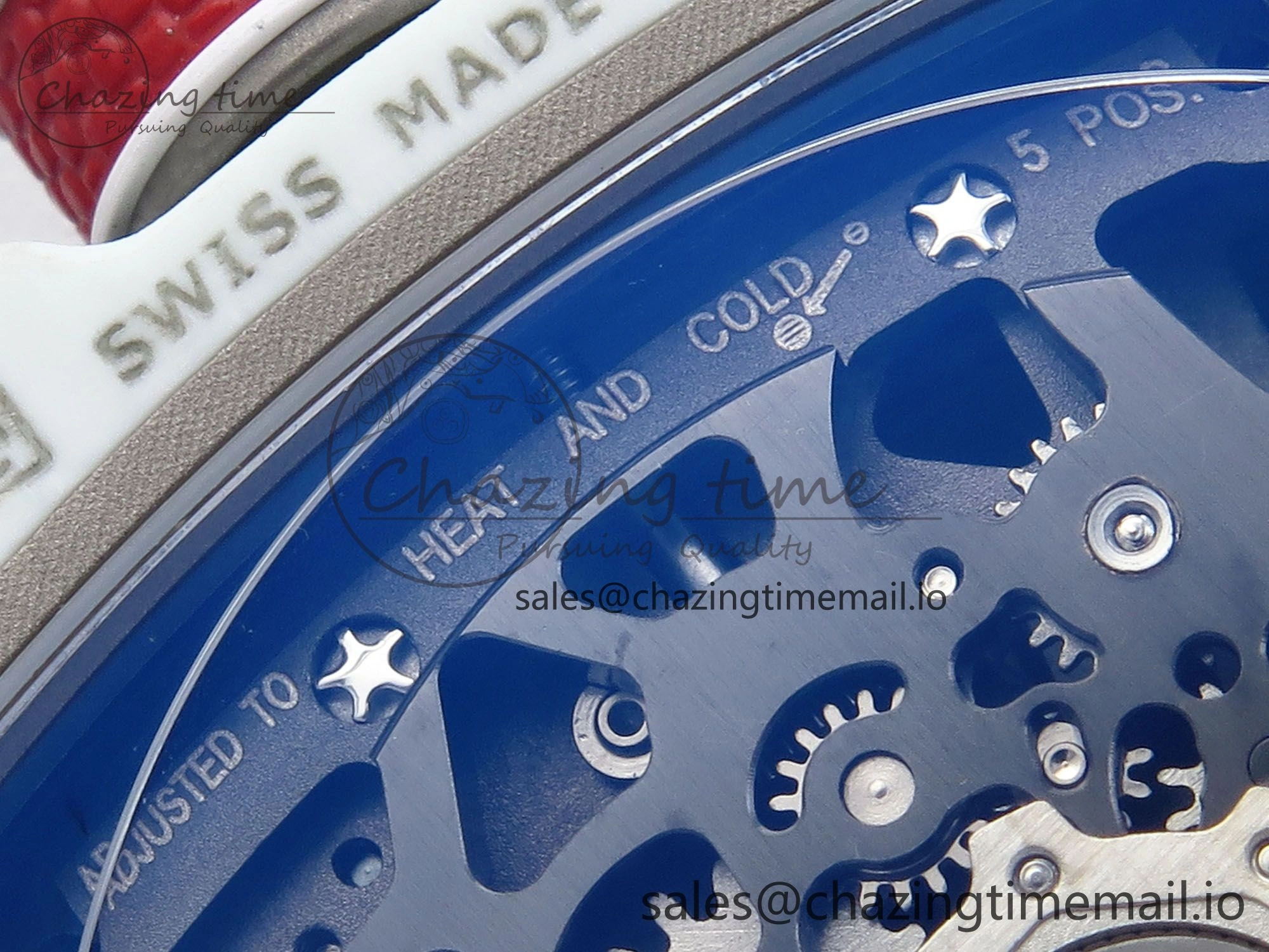 Custom Made RM67-02 White NTPT France Dial on Blue Nylon strap CRMA7 Clone