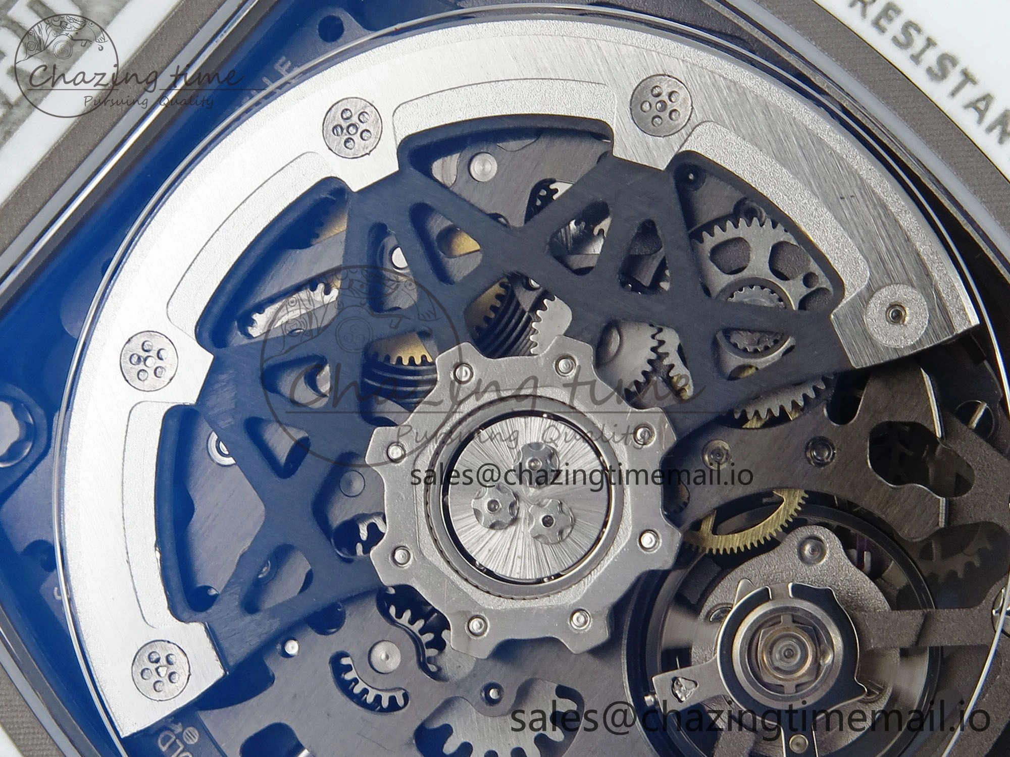 Custom Made RM67-02 White NTPT France Dial on Blue Nylon strap CRMA7 Clone