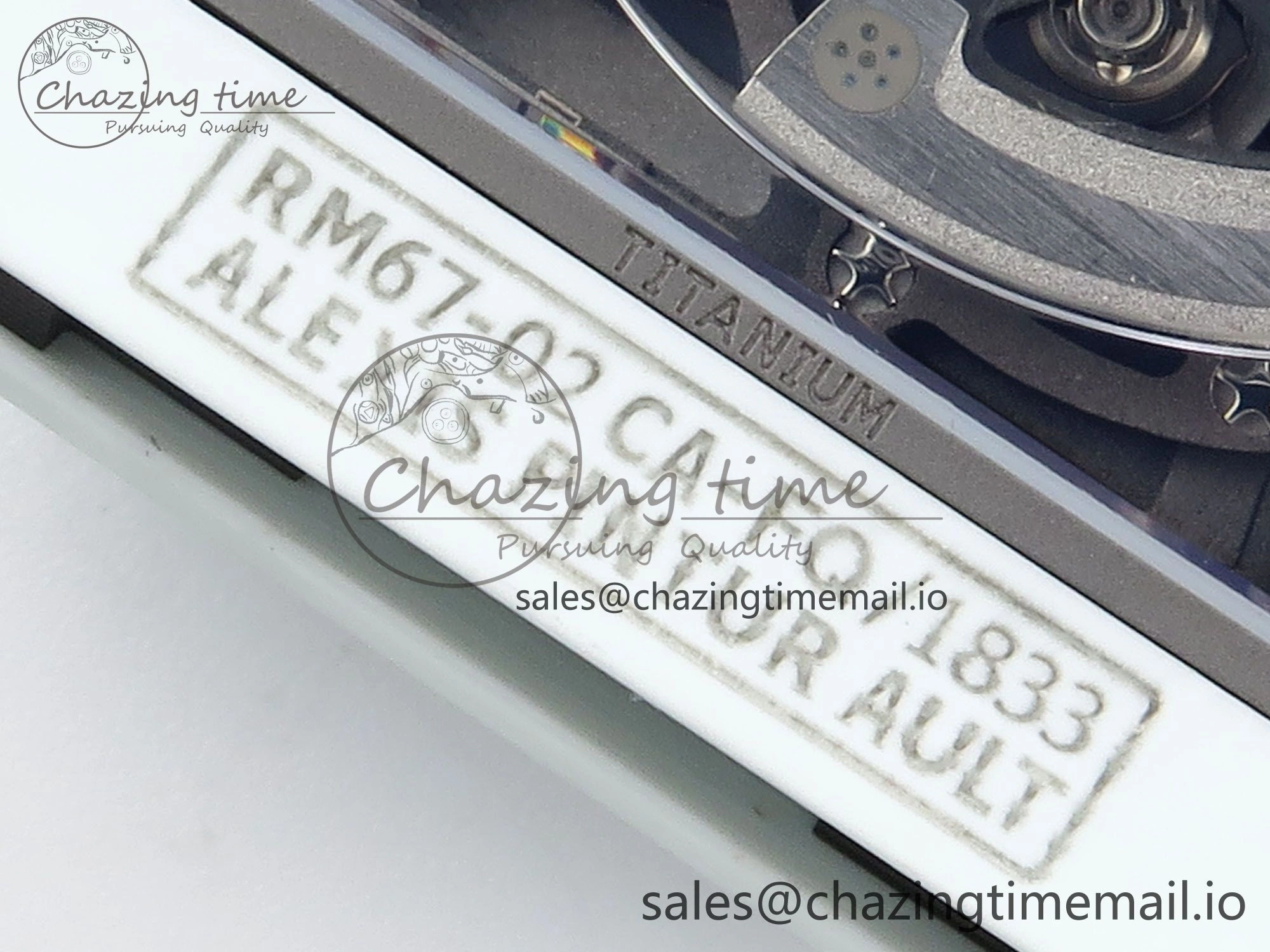 Custom Made RM67-02 White NTPT France Dial on Red Nylon strap CRMA7 Clone