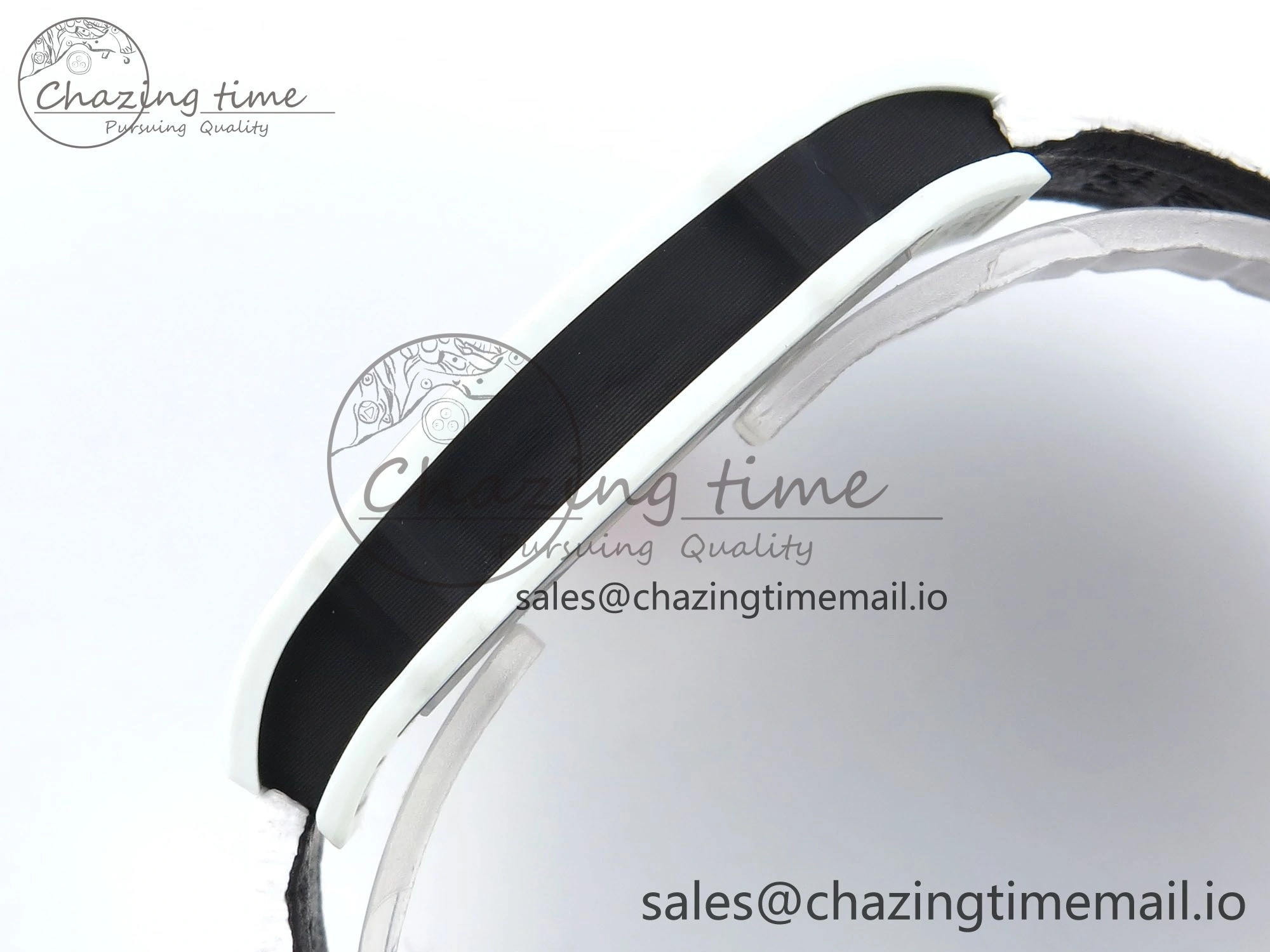 Custom Made RM67-02 White NTPT France Dial on White Nylon strap CRMA7 Clone