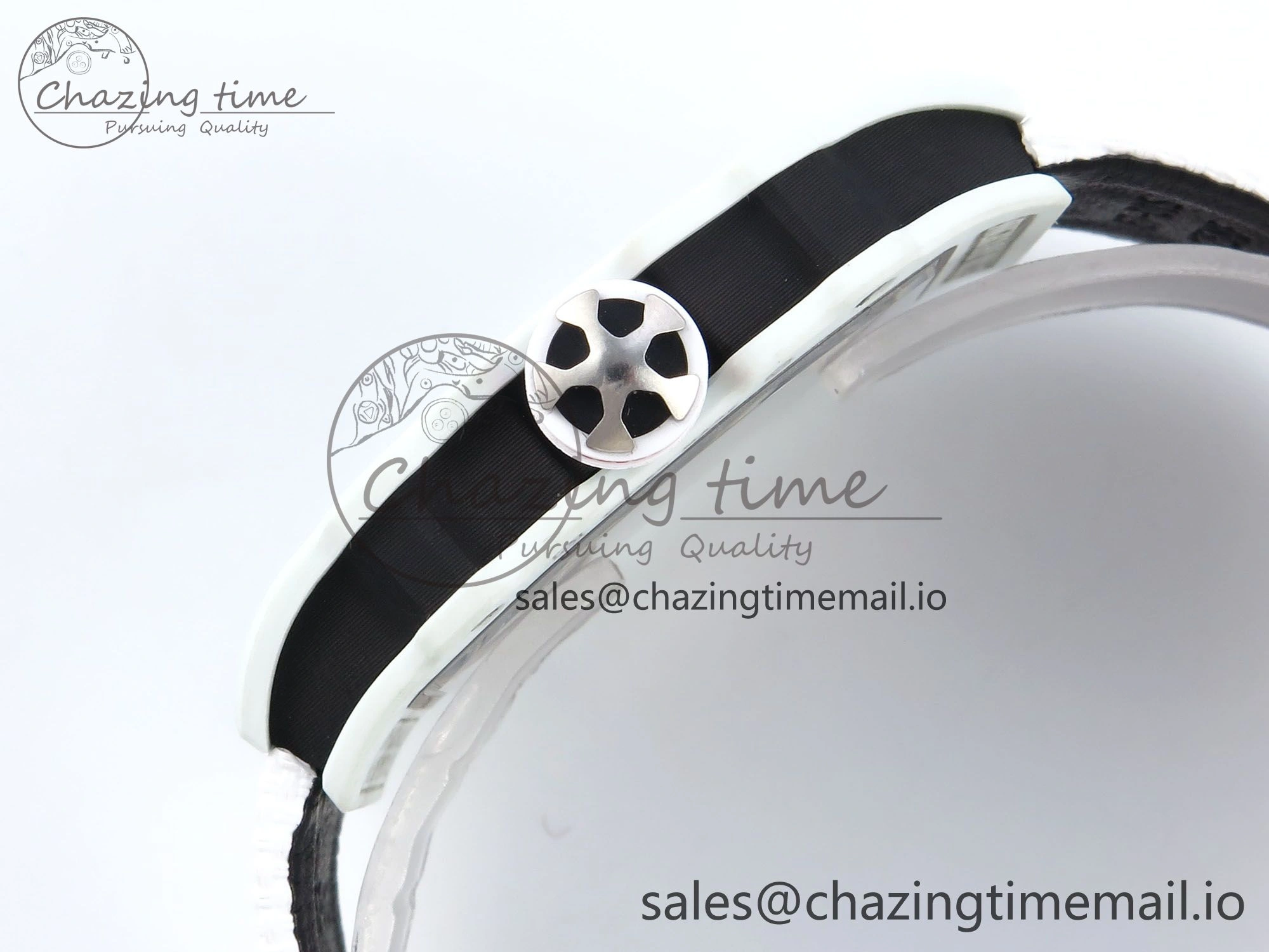 Custom Made RM67-02 White NTPT France Dial on White Nylon strap CRMA7 Clone