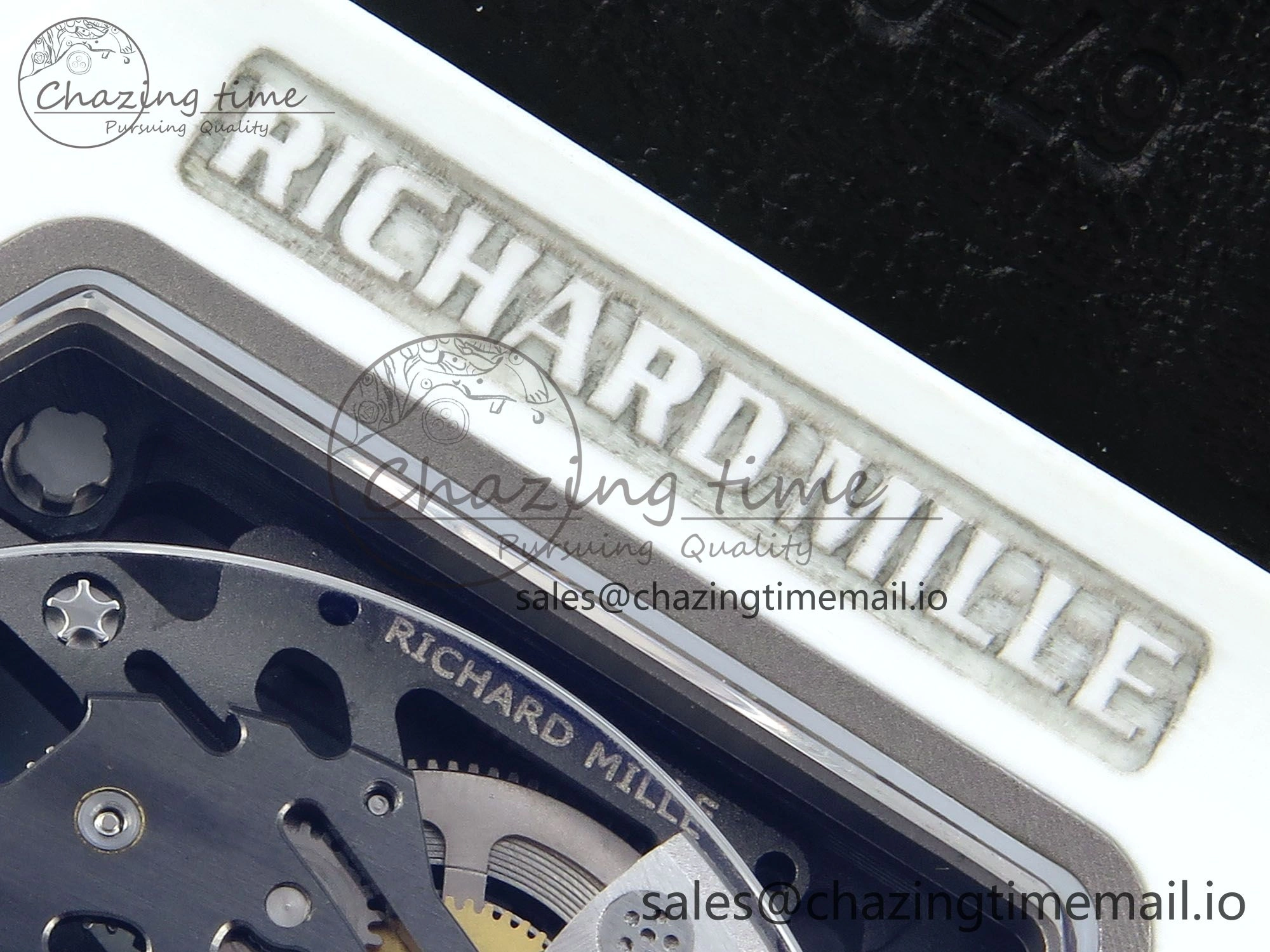 Custom Made RM67-02 White NTPT France Dial on White Nylon strap CRMA7 Clone