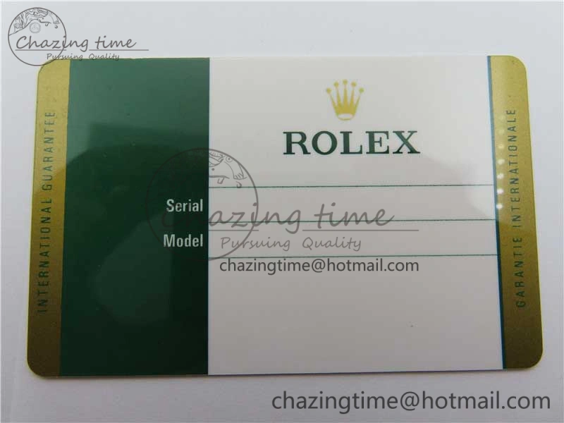 Custom Made Rolex Warranty Card with Anti-Forgery Crown and Fluorescent Label V2