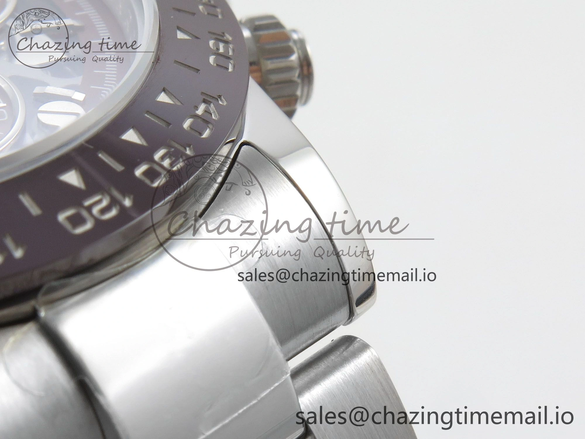 Custom Modded Daytona 40mm MPF Skeleton Dial Brown Ceramic Bezel on SS Bracelet SA4801