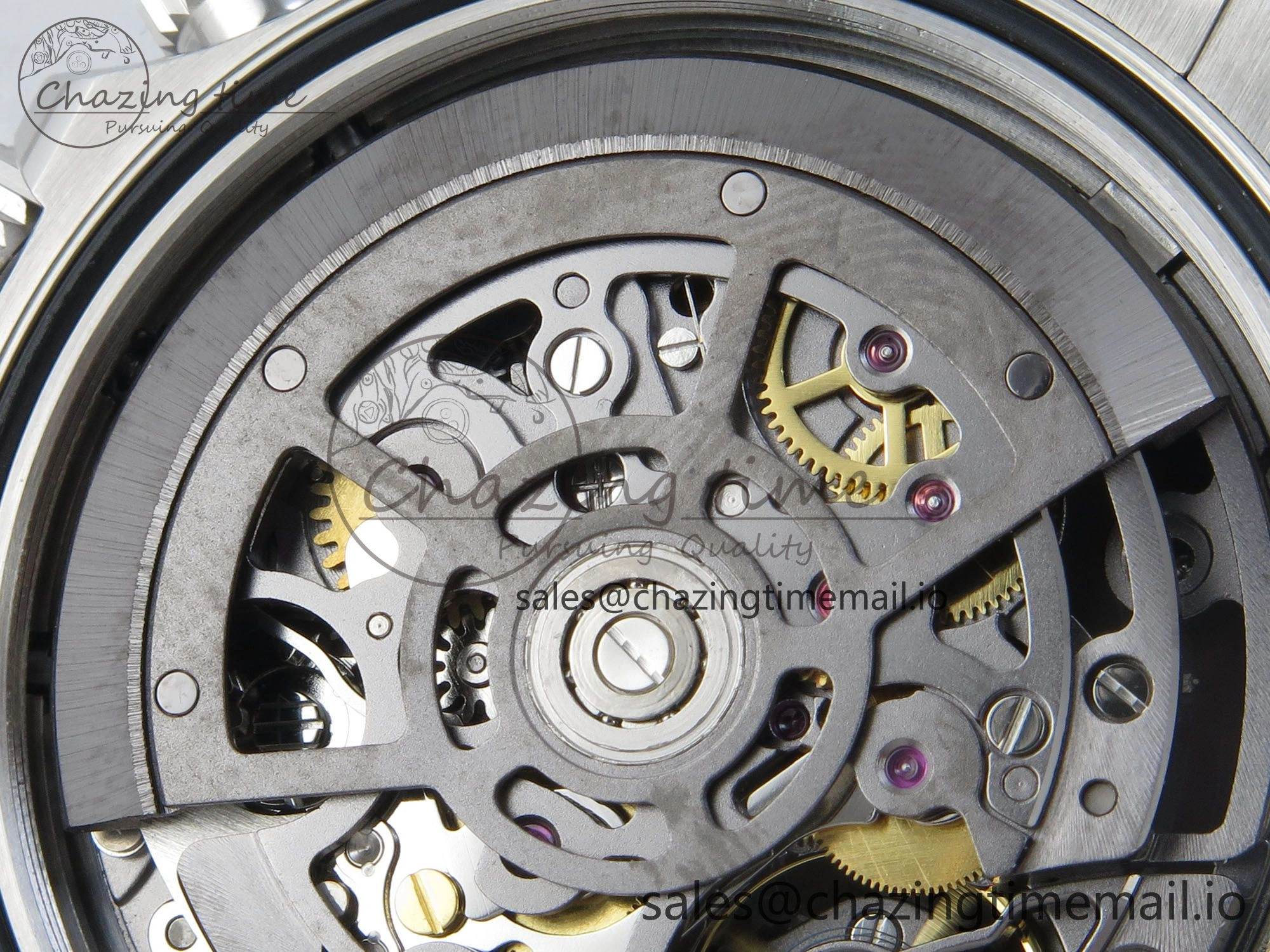 Custom Modded Daytona 40mm MPF Skeleton Dial Brown Ceramic Bezel on SS Bracelet SA4801
