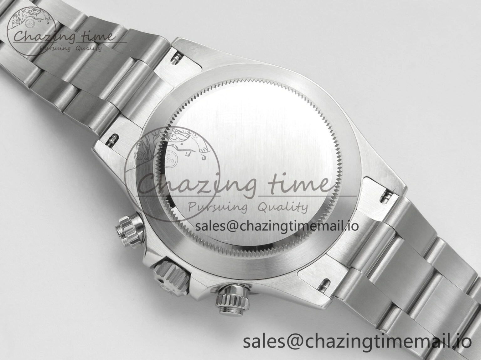 Custom Modded Daytona 40mm MPF Skeleton Dial Crystal Bezel on SS Bracelet SA4801