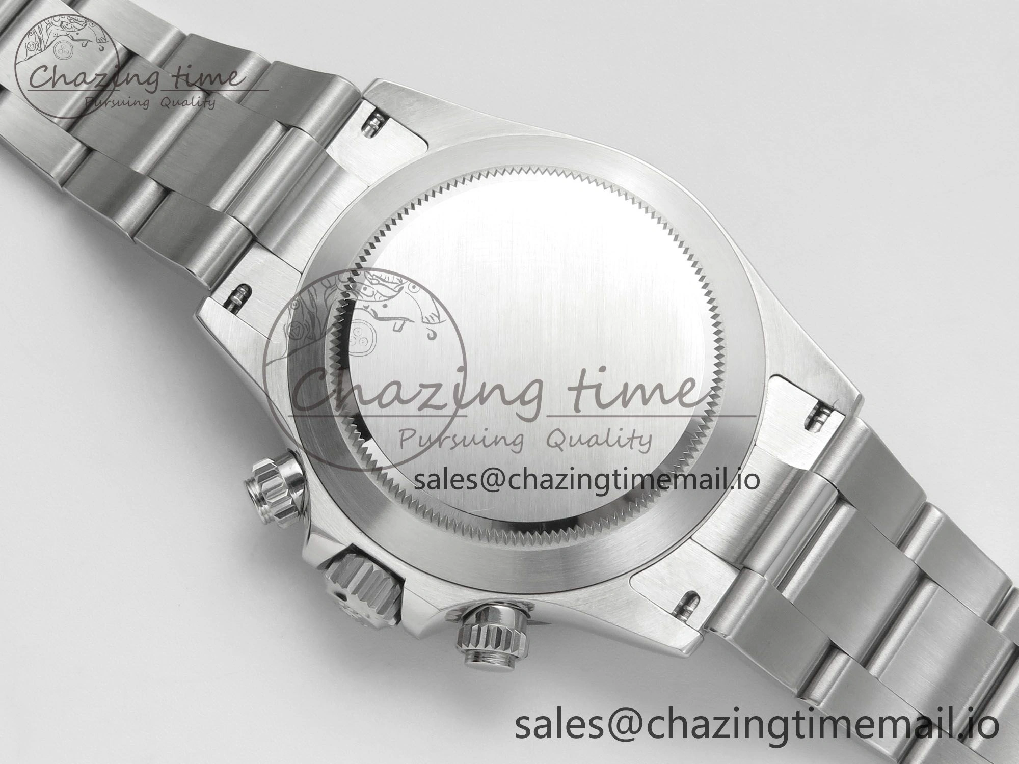 Custom Modded Daytona 40mm MPF Skeleton Dial Crystal Bezel on SS Bracelet SA4801