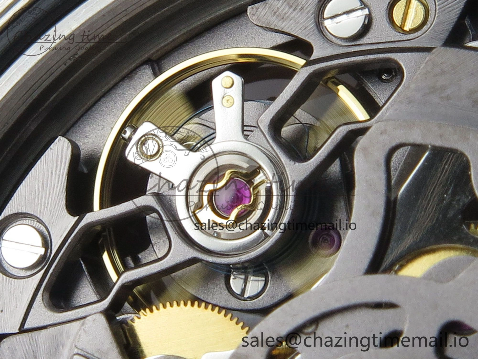 Custom Modded Daytona 40mm MPF Skeleton Dial Crystal Bezel on SS Bracelet SA4801
