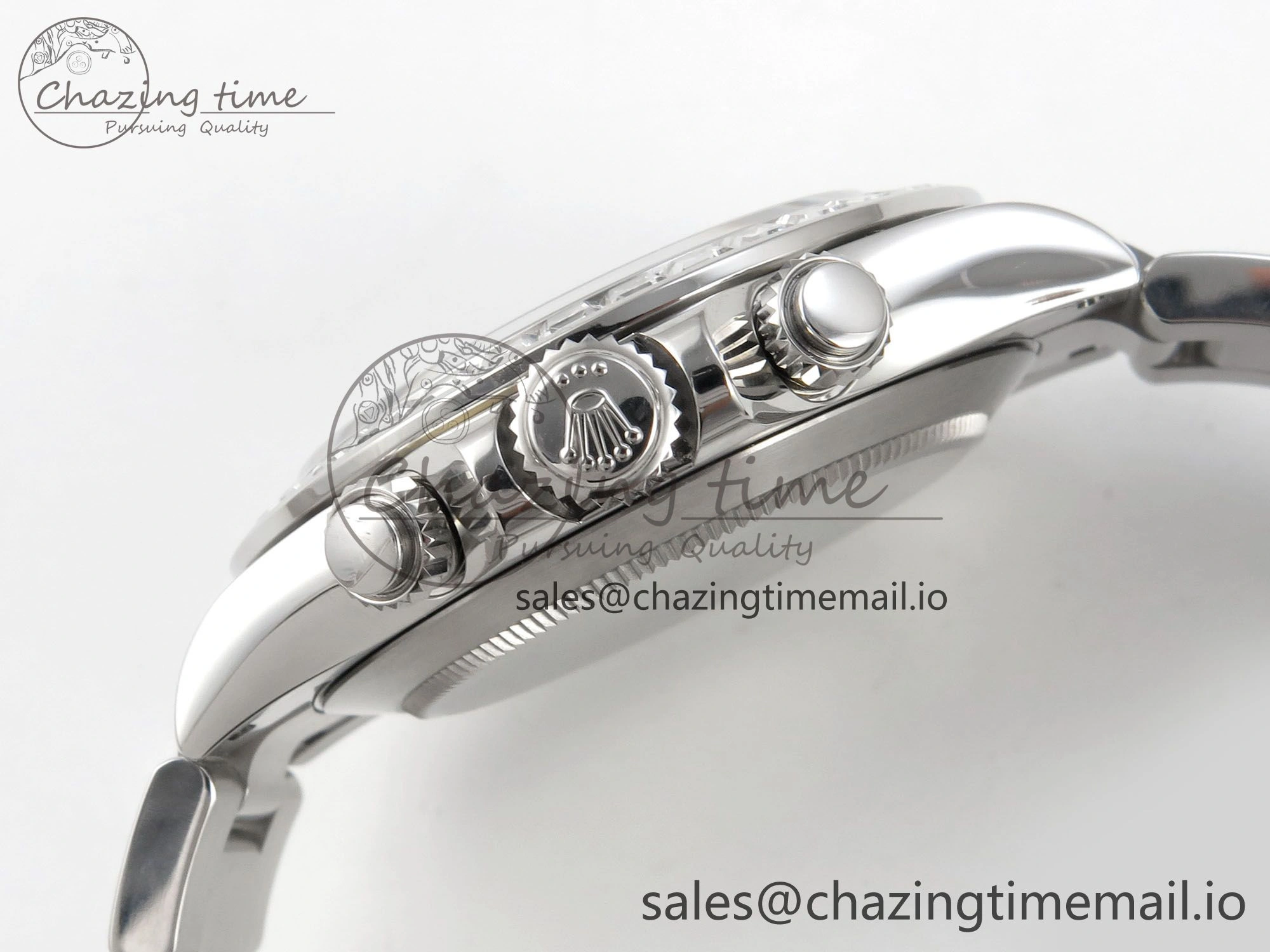 Custom Modded Daytona 40mm MPF Skeleton Dial Crystal Bezel on SS Bracelet SA4801