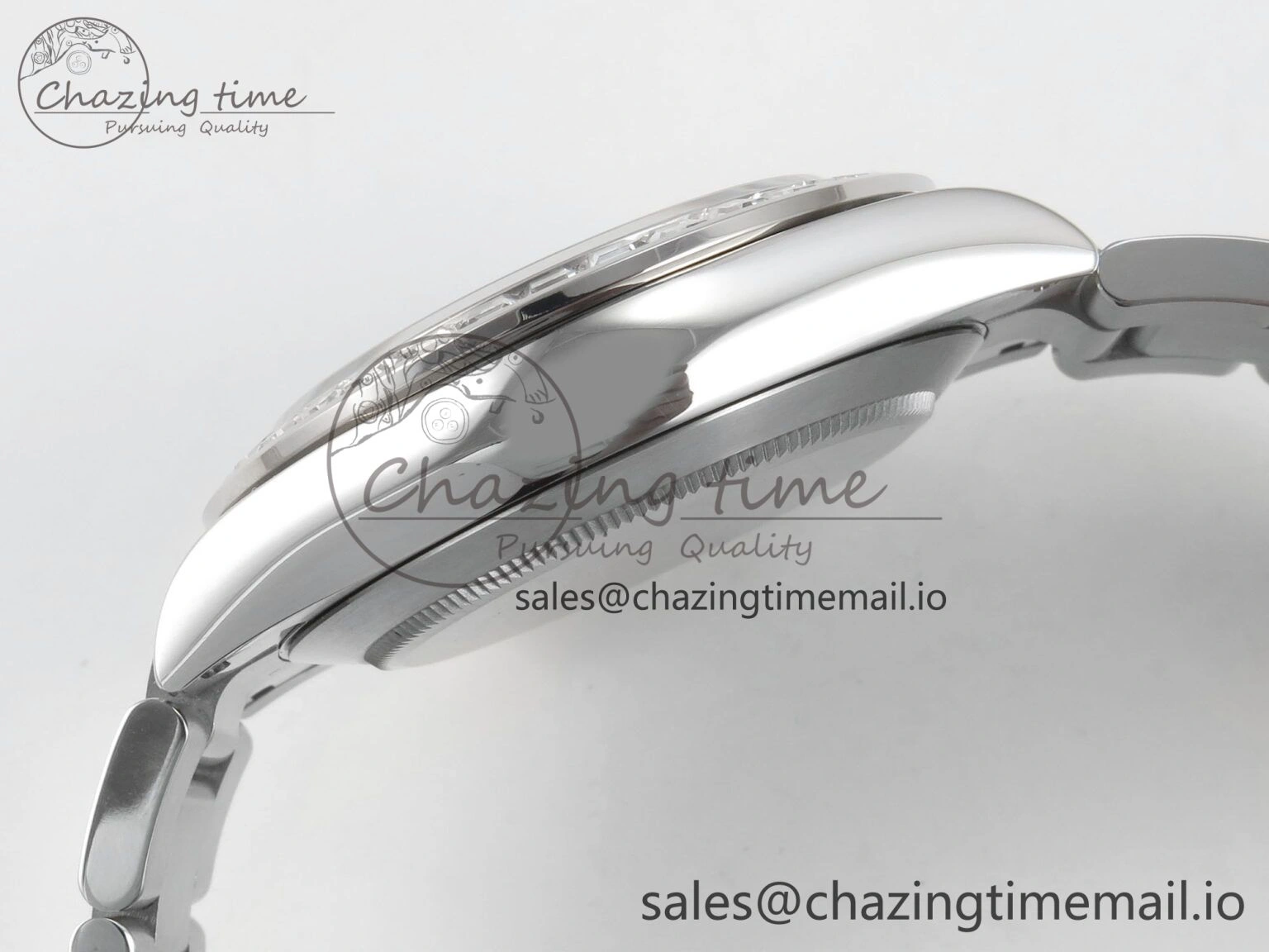 Custom Modded Daytona 40mm MPF Skeleton Dial Crystal Bezel on SS Bracelet SA4801
