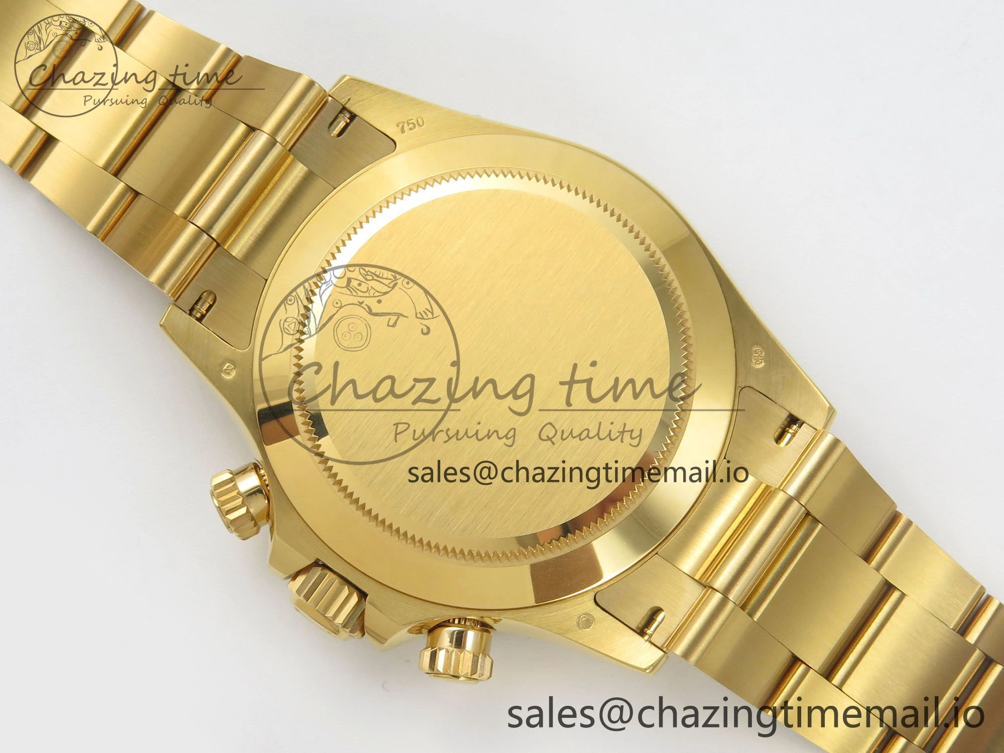 Custom Modded Daytona 40mm MPF Skeleton Dial Green Crystals Bezel on YG Bracelet SA4801