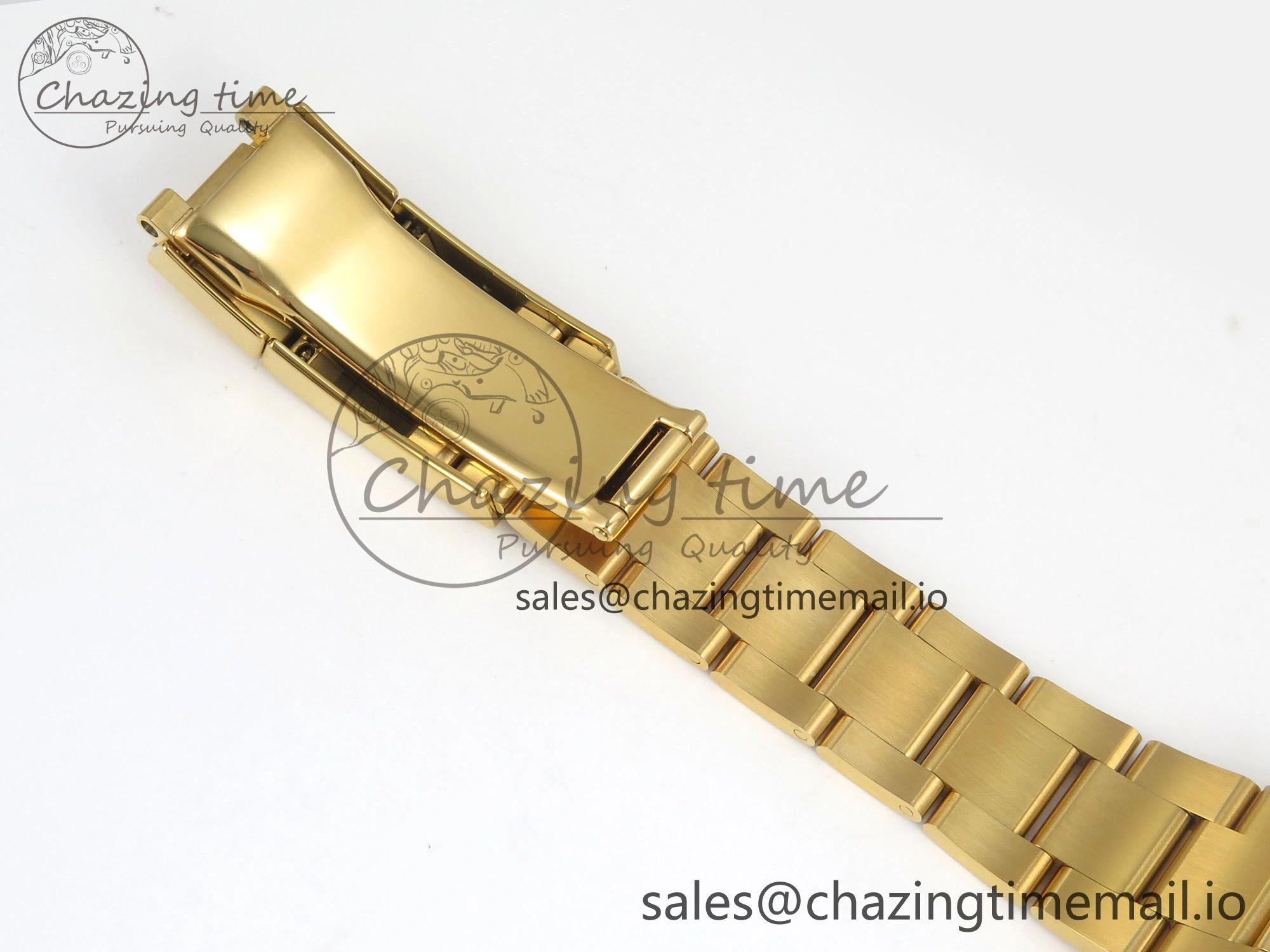 Custom Modded Daytona 40mm MPF Skeleton Dial Green Crystals Bezel on YG Bracelet SA4801