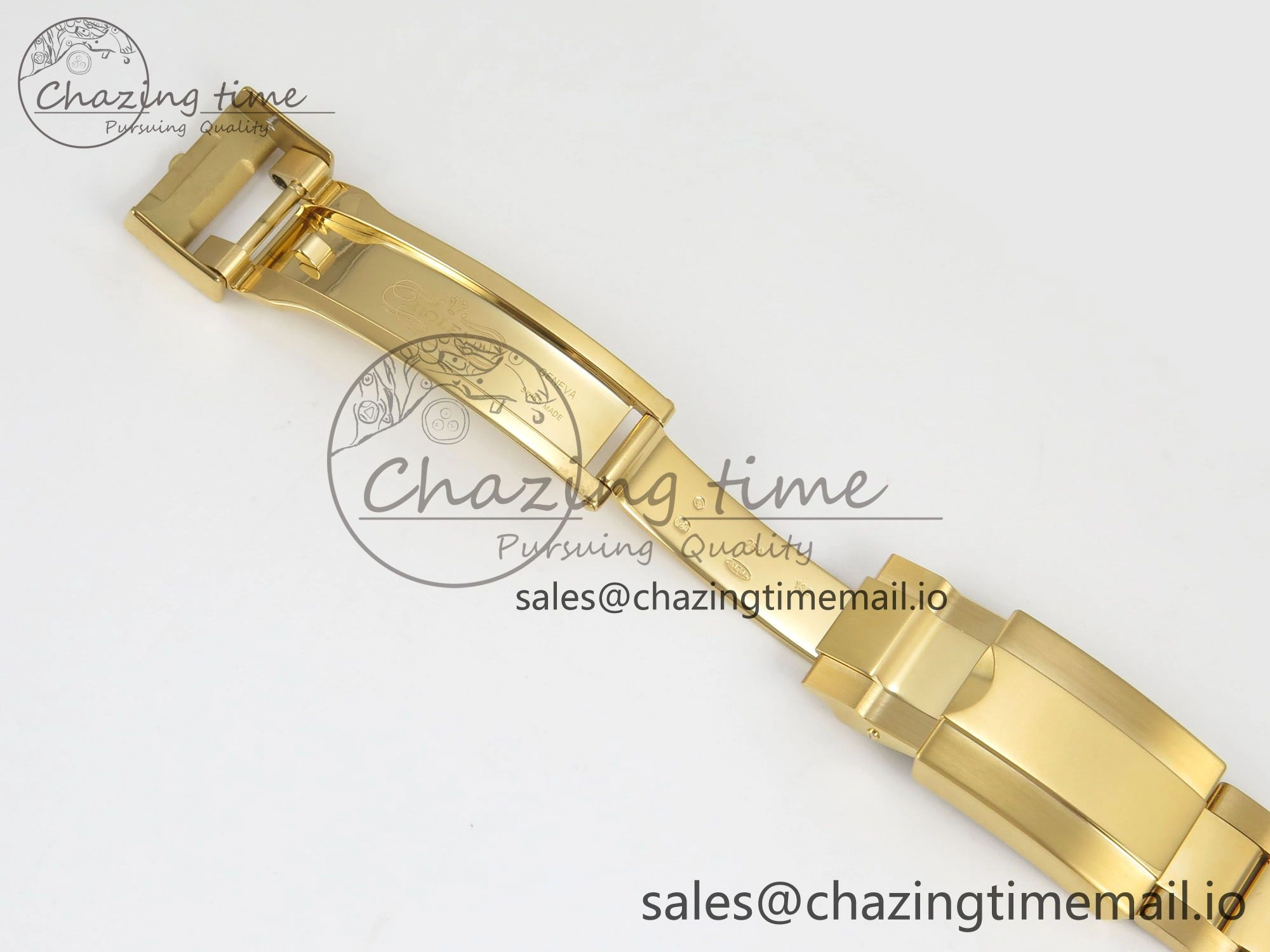 Custom Modded Daytona 40mm MPF Skeleton Dial Green Crystals Bezel on YG Bracelet SA4801
