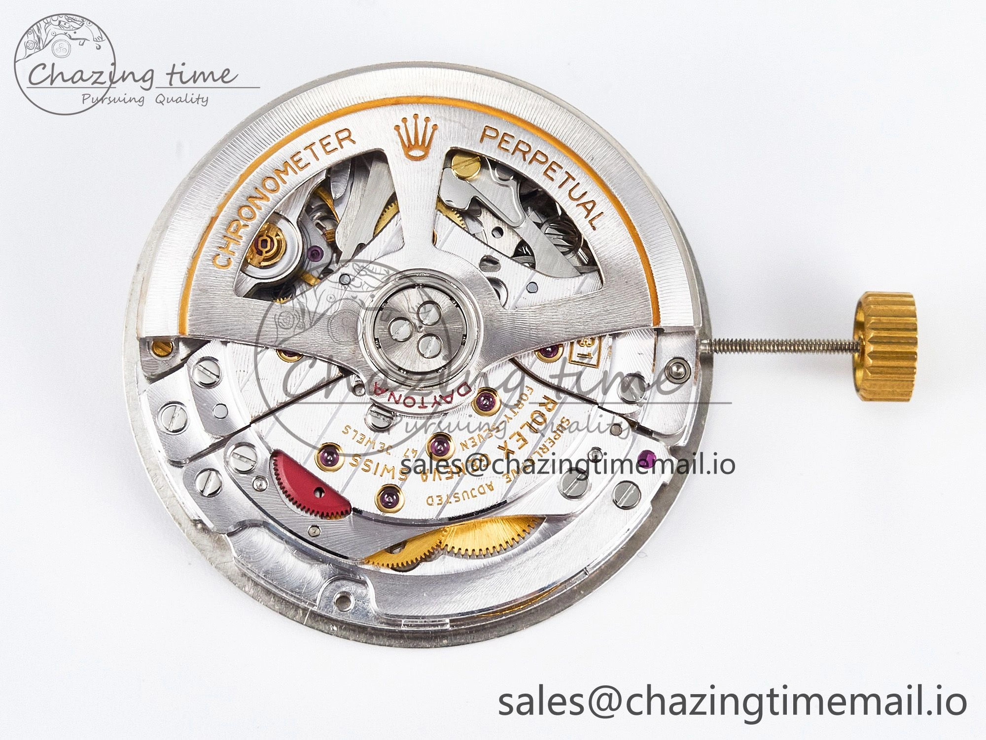 Custom Modded Daytona DD4131 Super Clone 28800 VPH Automatic Movement (Silver Color)