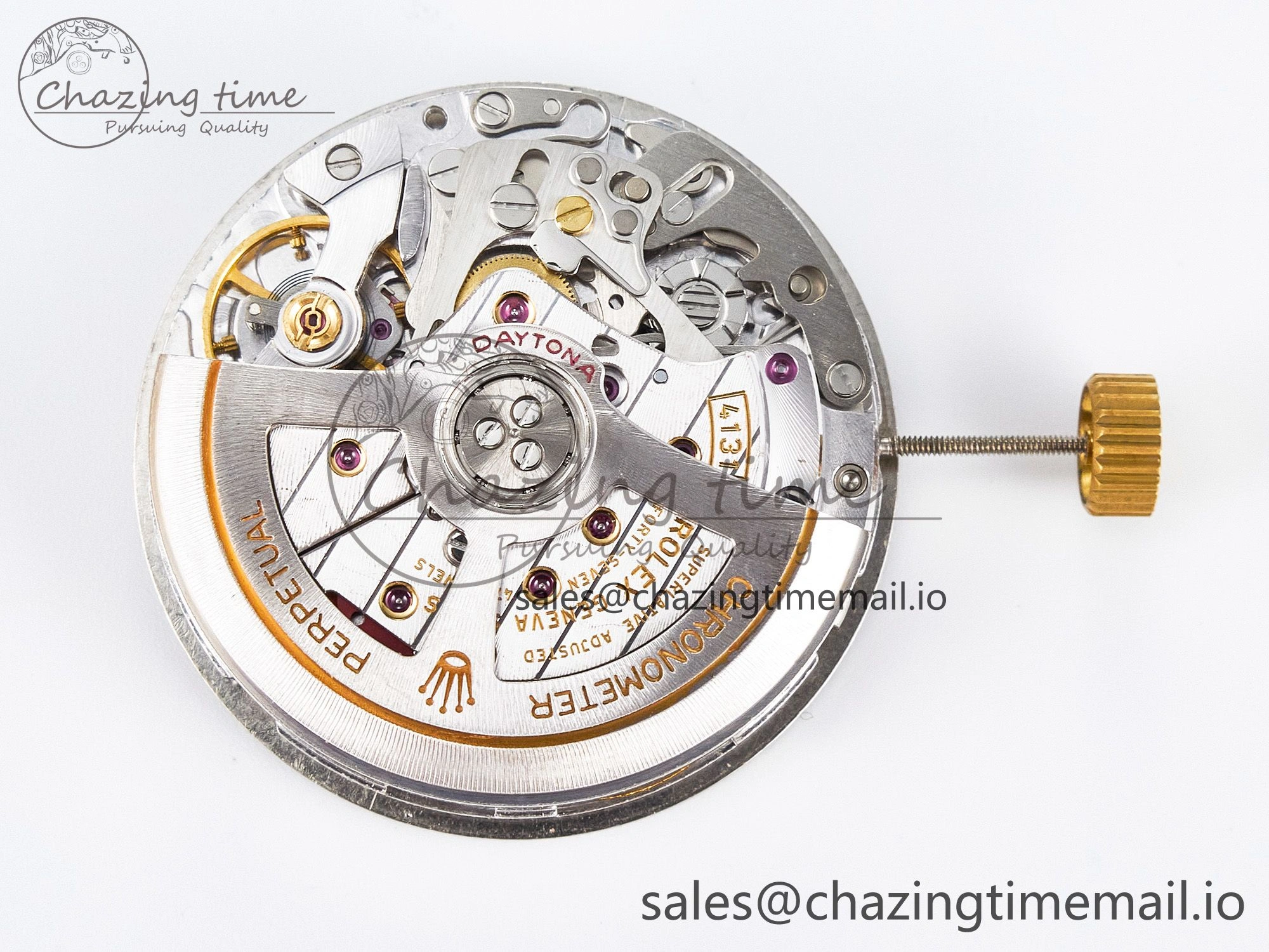 Custom Modded Daytona DD4131 Super Clone 28800 VPH Automatic Movement (Silver Color)