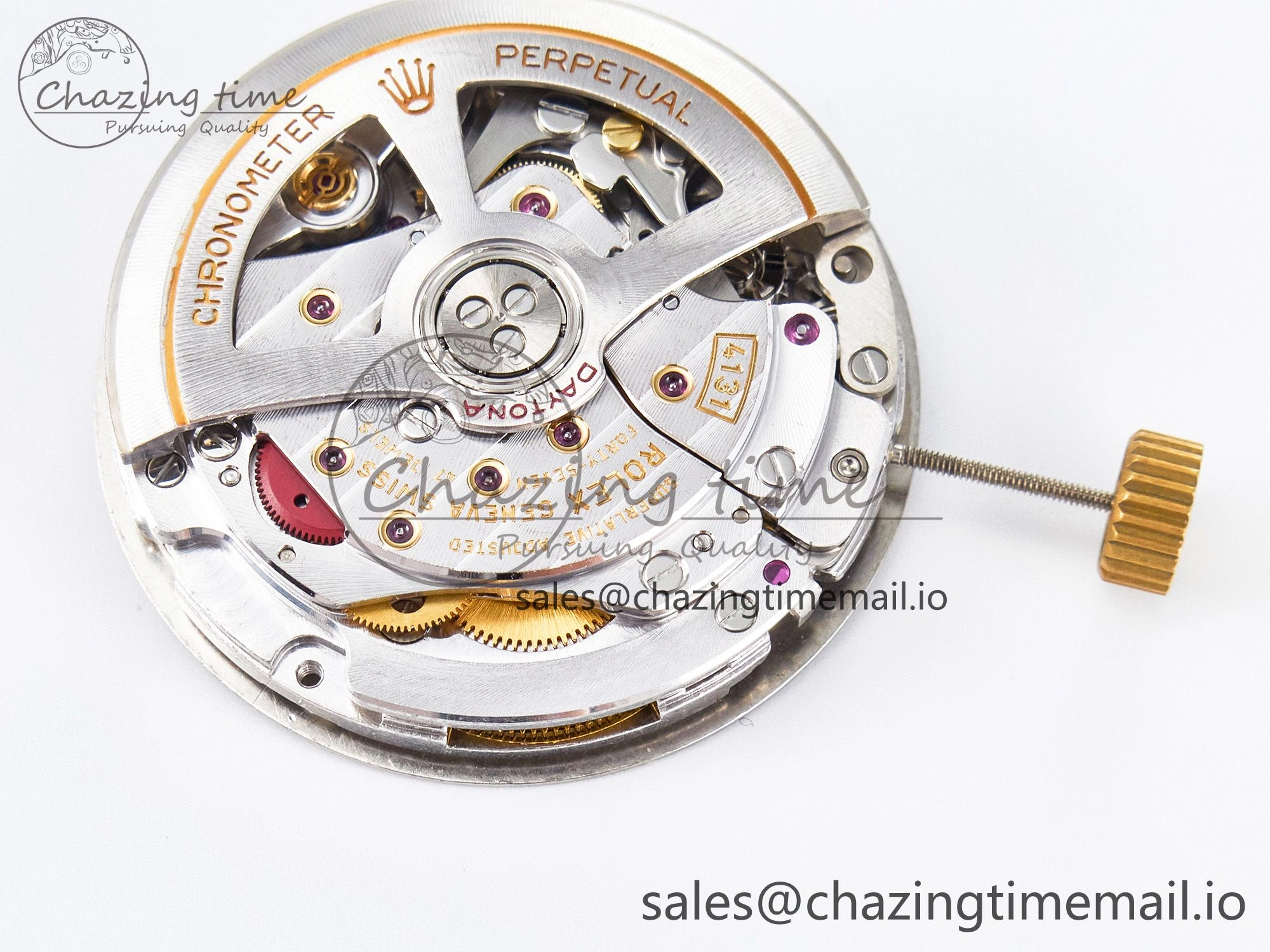 Custom Modded Daytona DD4131 Super Clone 28800 VPH Automatic Movement (Silver Color)