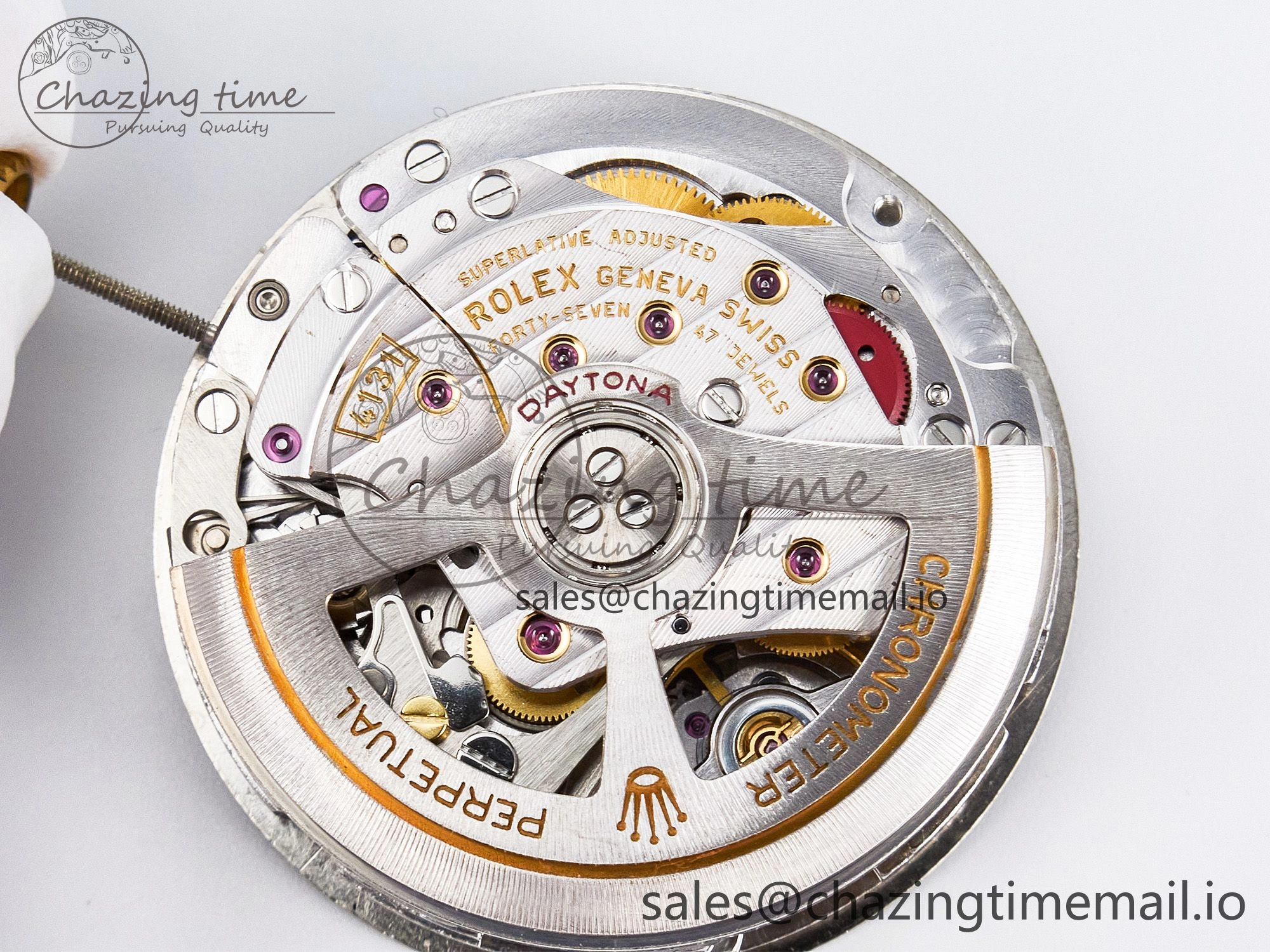 Custom Modded Daytona DD4131 Super Clone 28800 VPH Automatic Movement (Silver Color)