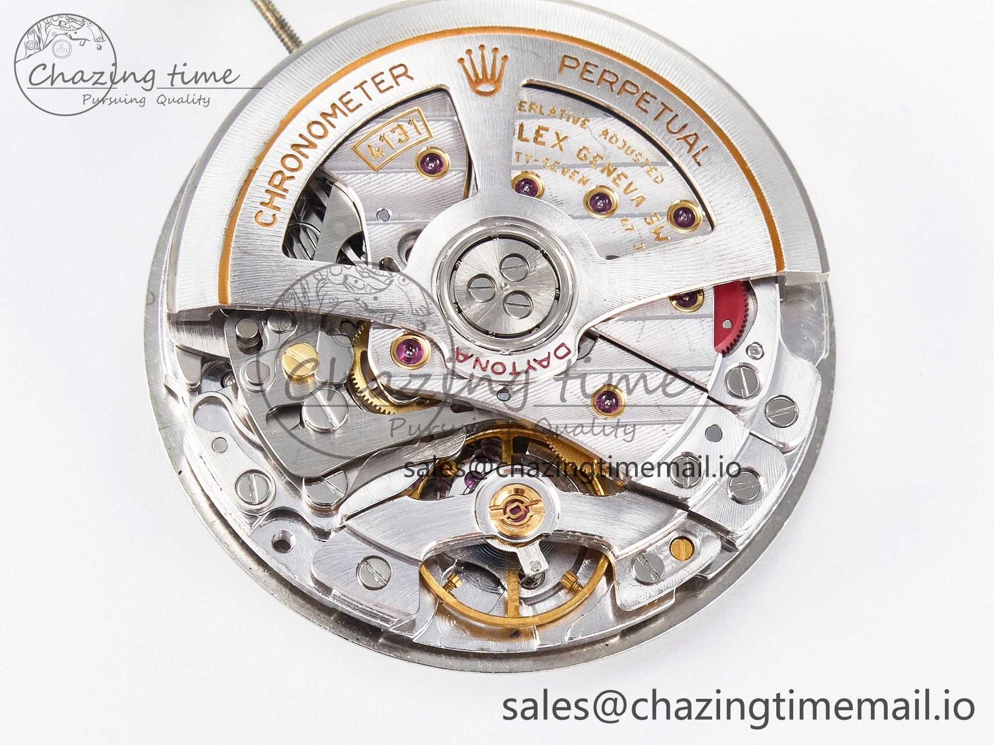 Custom Modded Daytona DD4131 Super Clone 28800 VPH Automatic Movement (Silver Color)