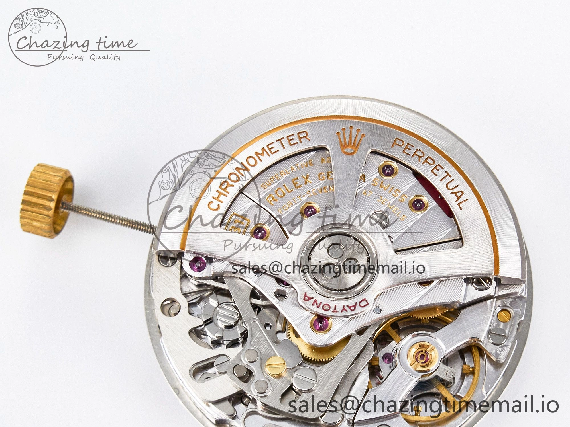 Custom Modded Daytona DD4131 Super Clone 28800 VPH Automatic Movement (Silver Color)