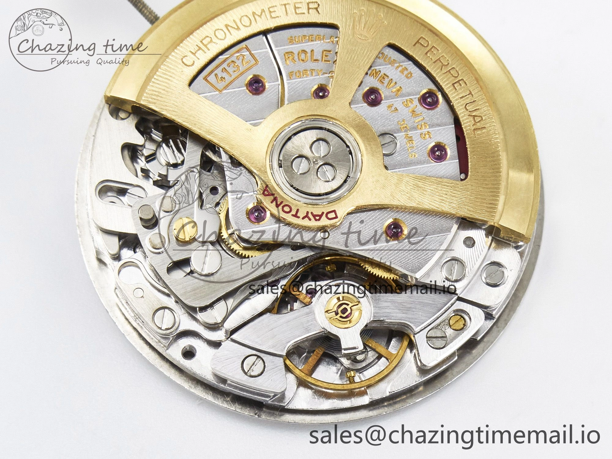 Custom Modded Daytona DD4132 VSV Super Clone 28800 VPH Automatic Movement (Silver Color)