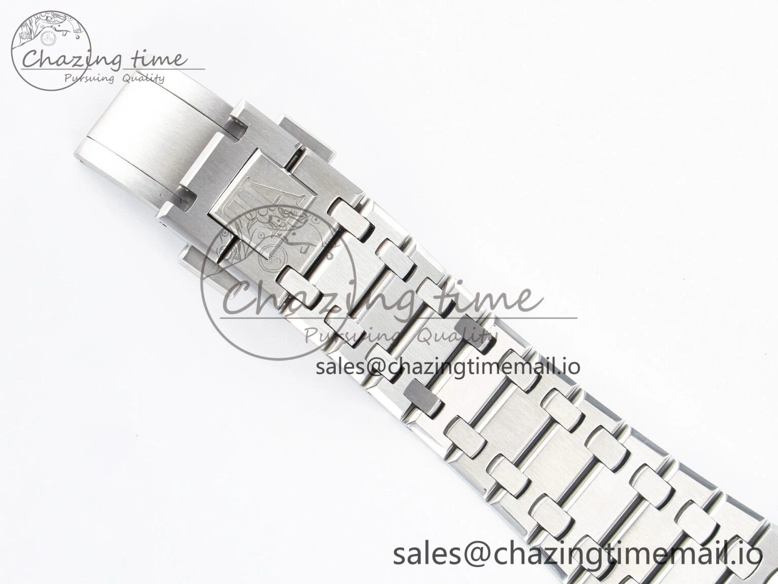 Custom Modded Royal Oak 39mm 15202 SS PPM Blue Textured Dial on SS Bracelet AP2121