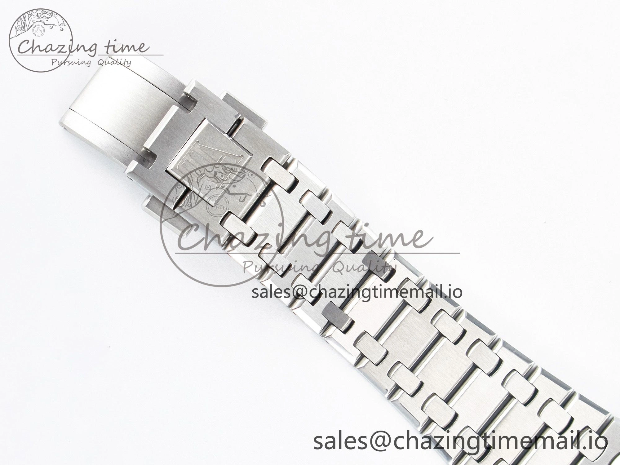 Custom Modded Royal Oak 39mm 15202 SS PPM Blue Textured Dial on SS Bracelet AP2121