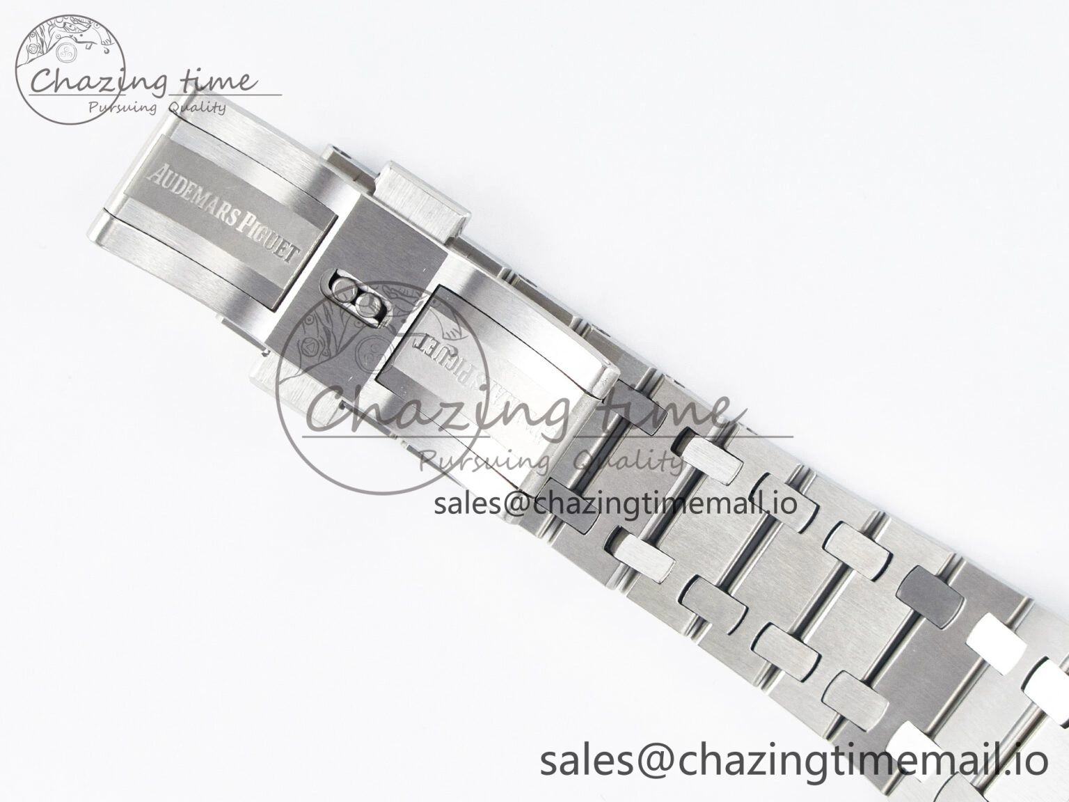 Custom Modded Royal Oak 39mm 15202 SS PPM Blue Textured Dial on SS Bracelet AP2121