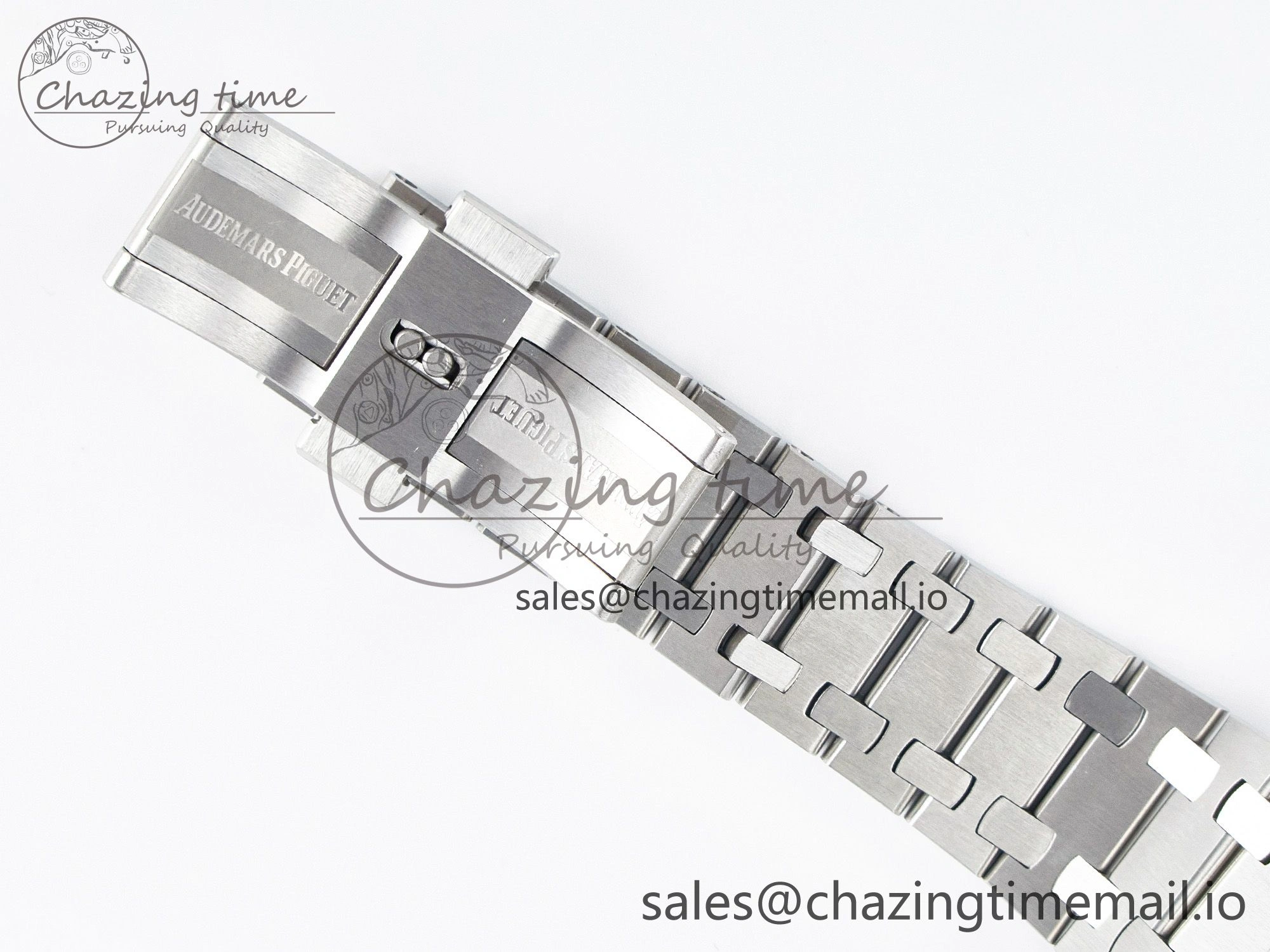 Custom Modded Royal Oak 39mm 15202 SS PPM Blue Textured Dial on SS Bracelet AP2121