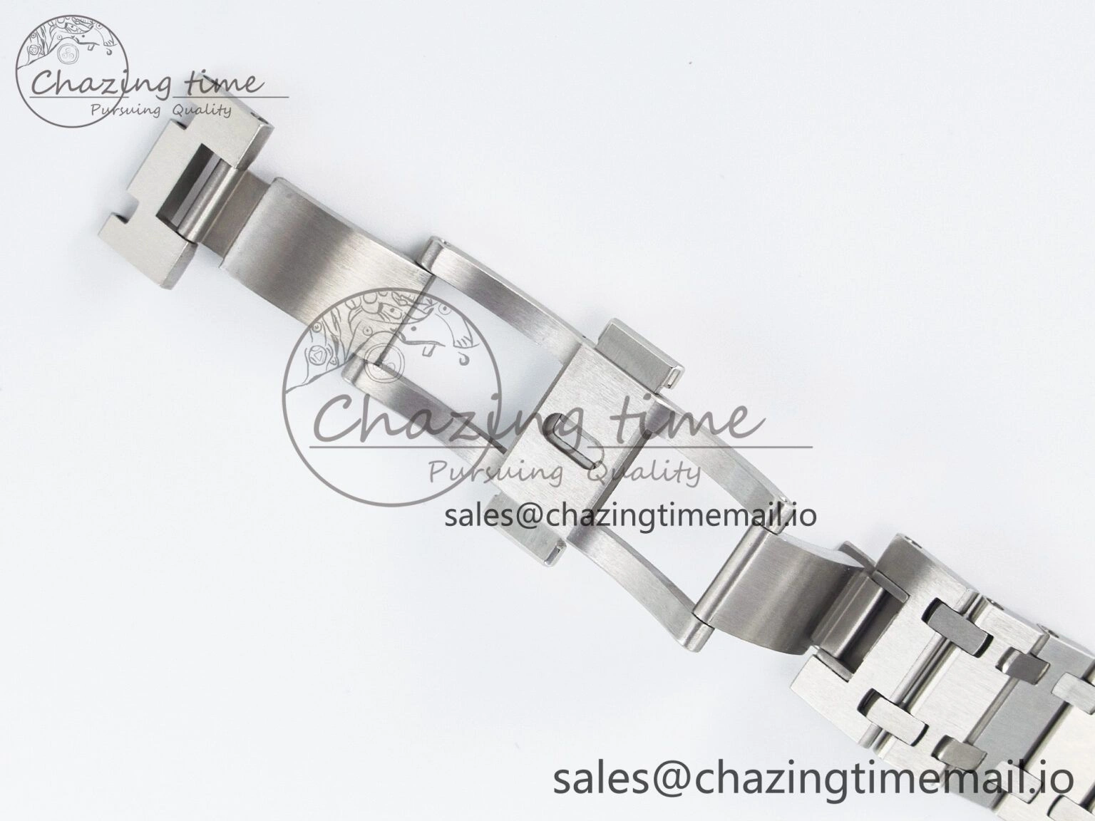 Custom Modded Royal Oak 39mm 15202 SS PPM Blue Textured Dial on SS Bracelet AP2121