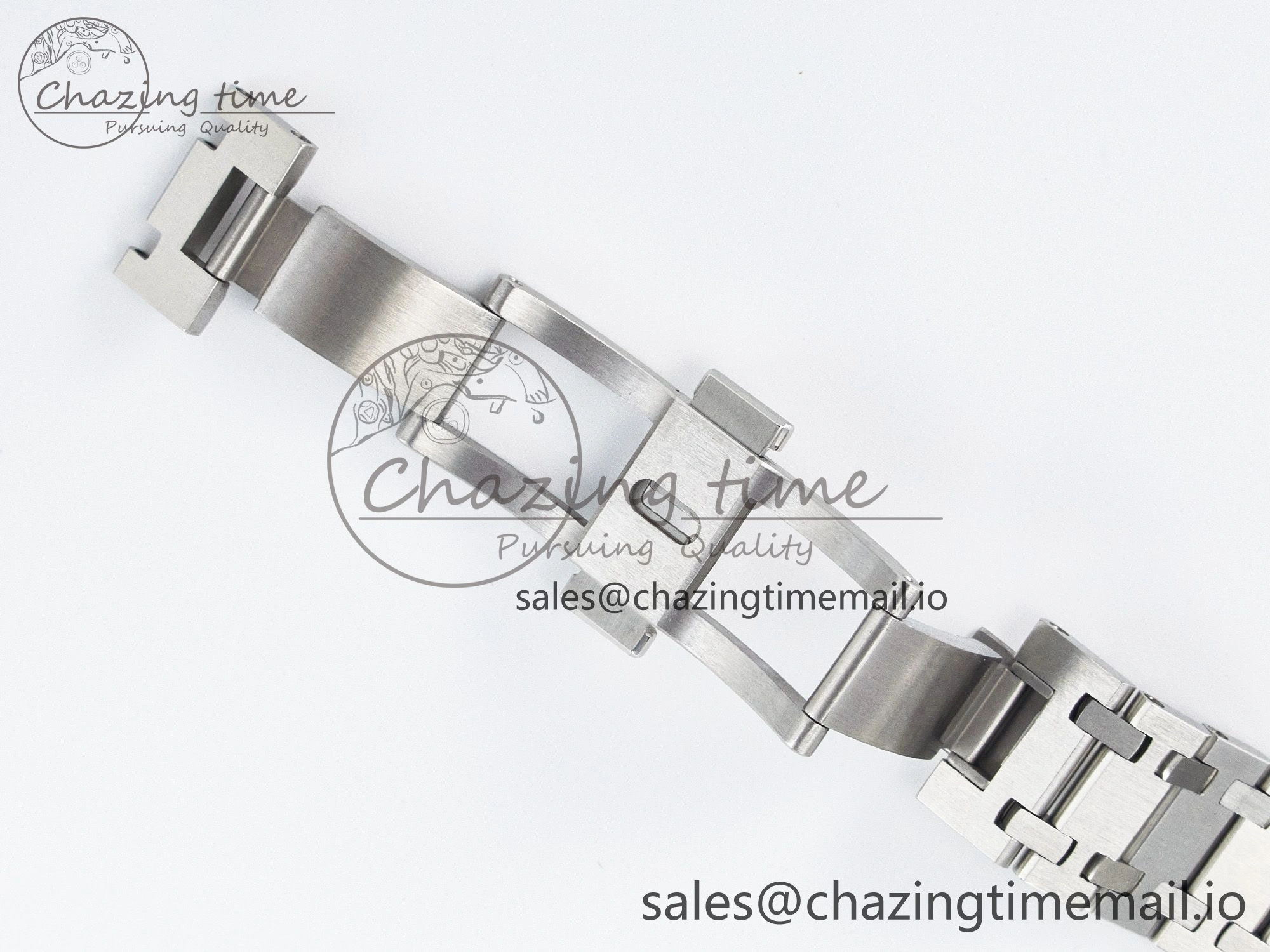 Custom Modded Royal Oak 39mm 15202 SS PPM Blue Textured Dial on SS Bracelet AP2121
