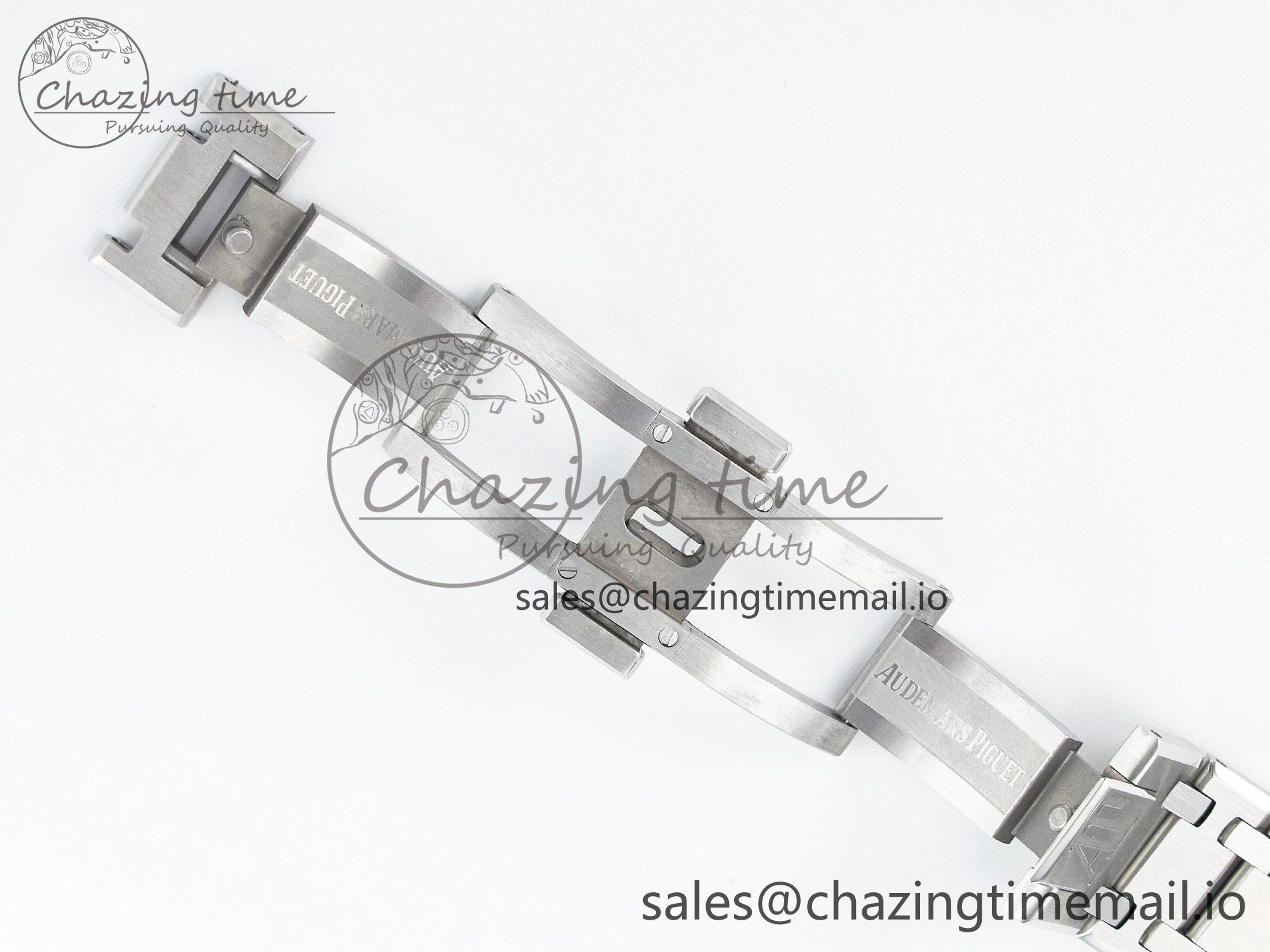 Custom Modded Royal Oak 39mm 15202 SS PPM Blue Textured Dial on SS Bracelet AP2121